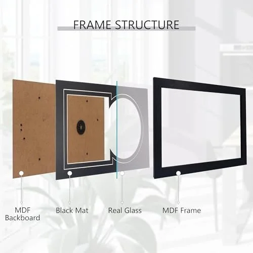 CD Display Frame with Real Glass, Signed Music Frame for Disc & Booklet, Wall/Ta, image 5
