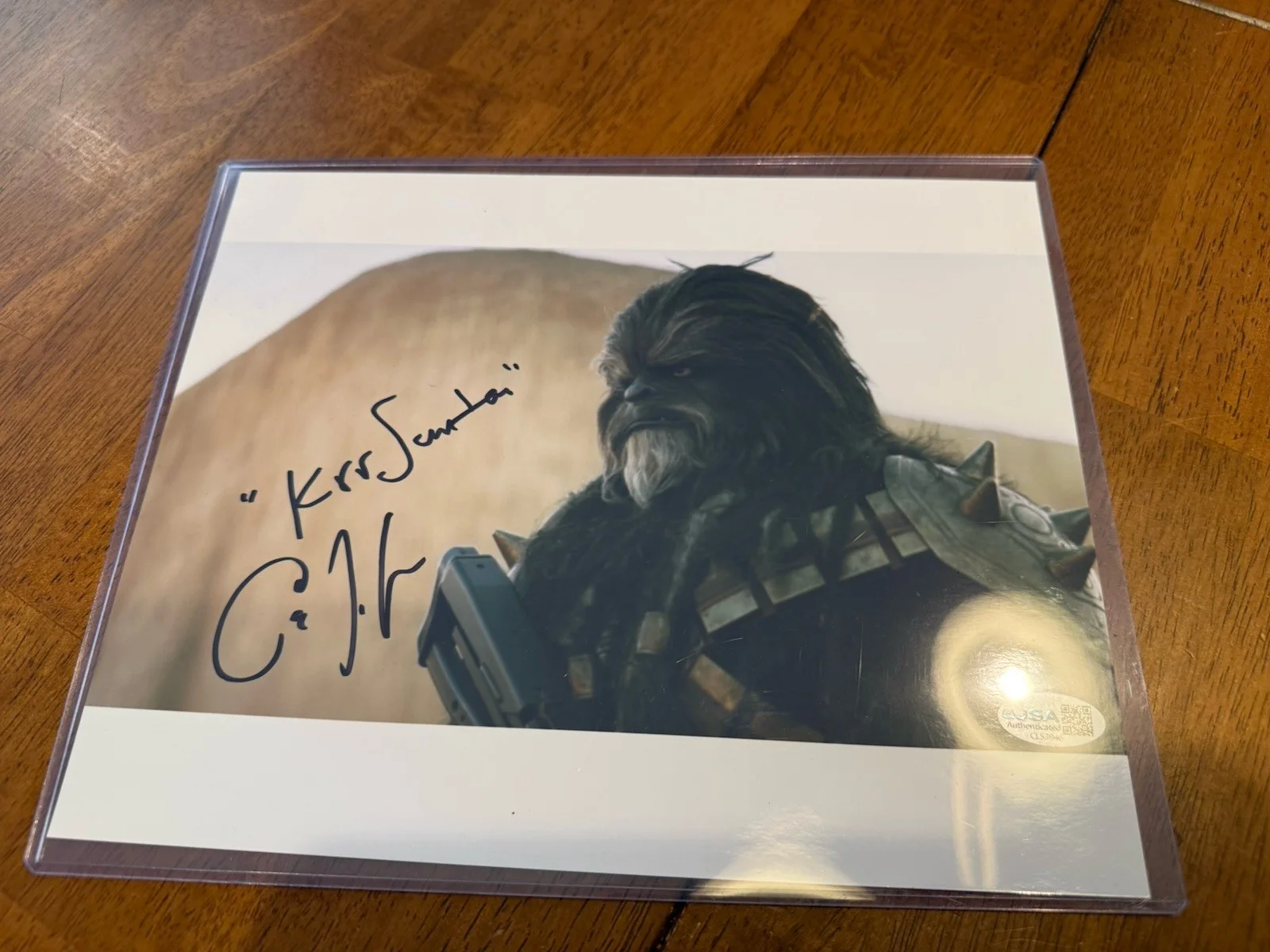 Carey Jones — Carey Jones Signed Star Wars 8x10 Photo Black Krrsantan JSA COA 2, image 3