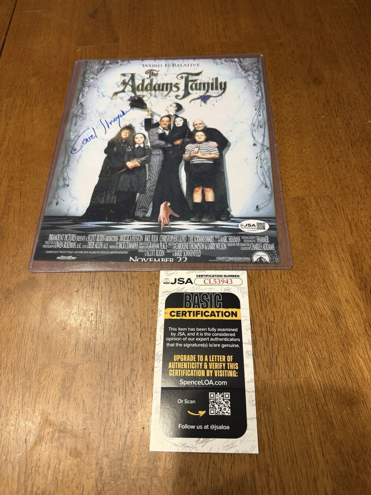 CAREL STRUYCKEN — CAREL STRUYCKEN signed THE ADDAMS FAMILY 8x10 Photo LURCH Autograph JSA COA 2