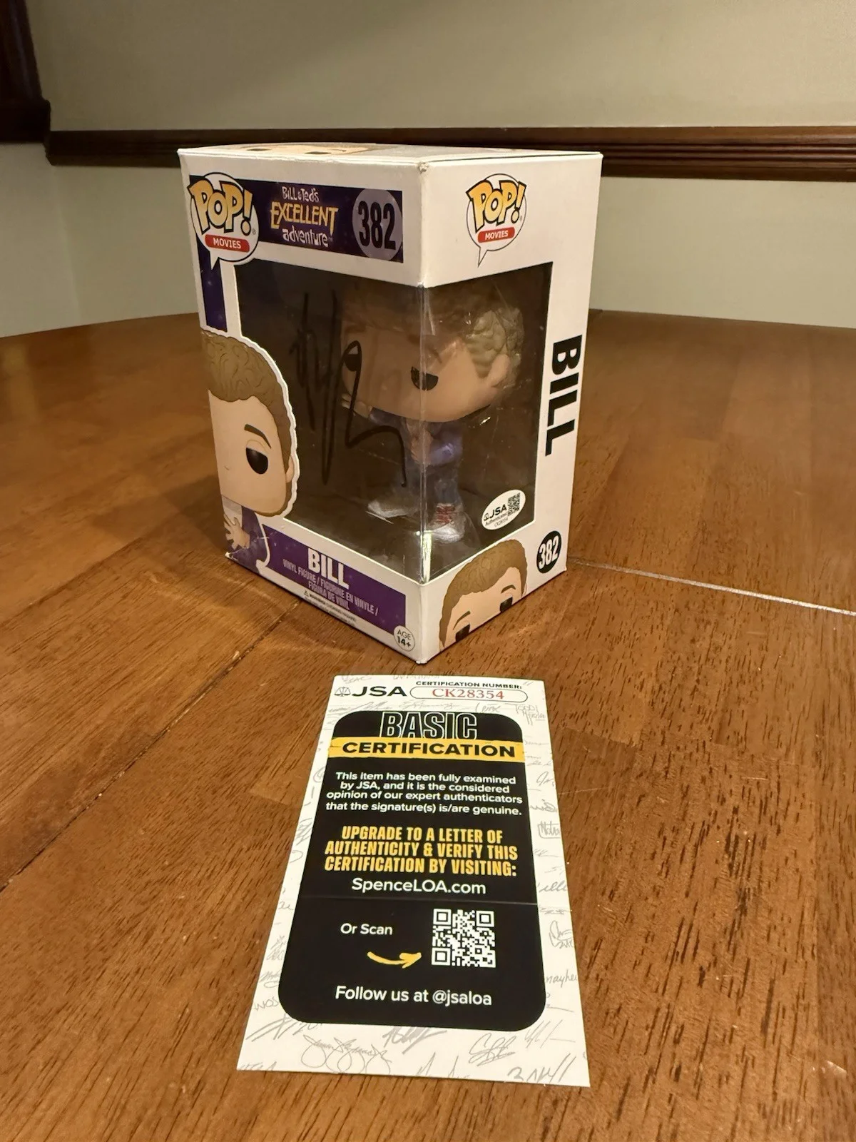 Alex Winter — Alex Winter Signed Bill & Ted’s Excellent Adventure Funko Pop JSA #382 CK28354