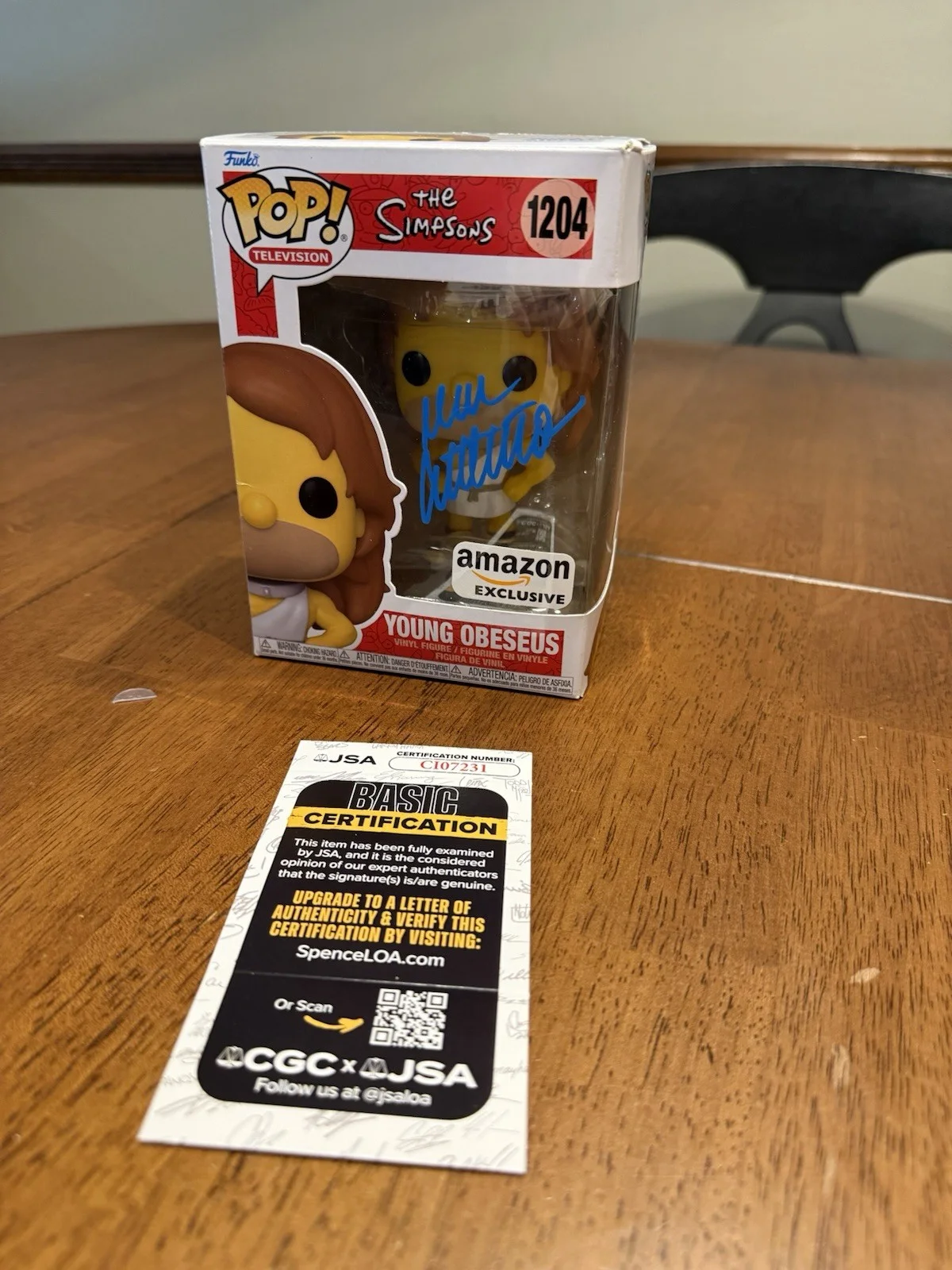 Dan Castellaneta — Dan Castellaneta Signed Young Obeseus Simpsons Funko Pop JSA Homer Simpson COA