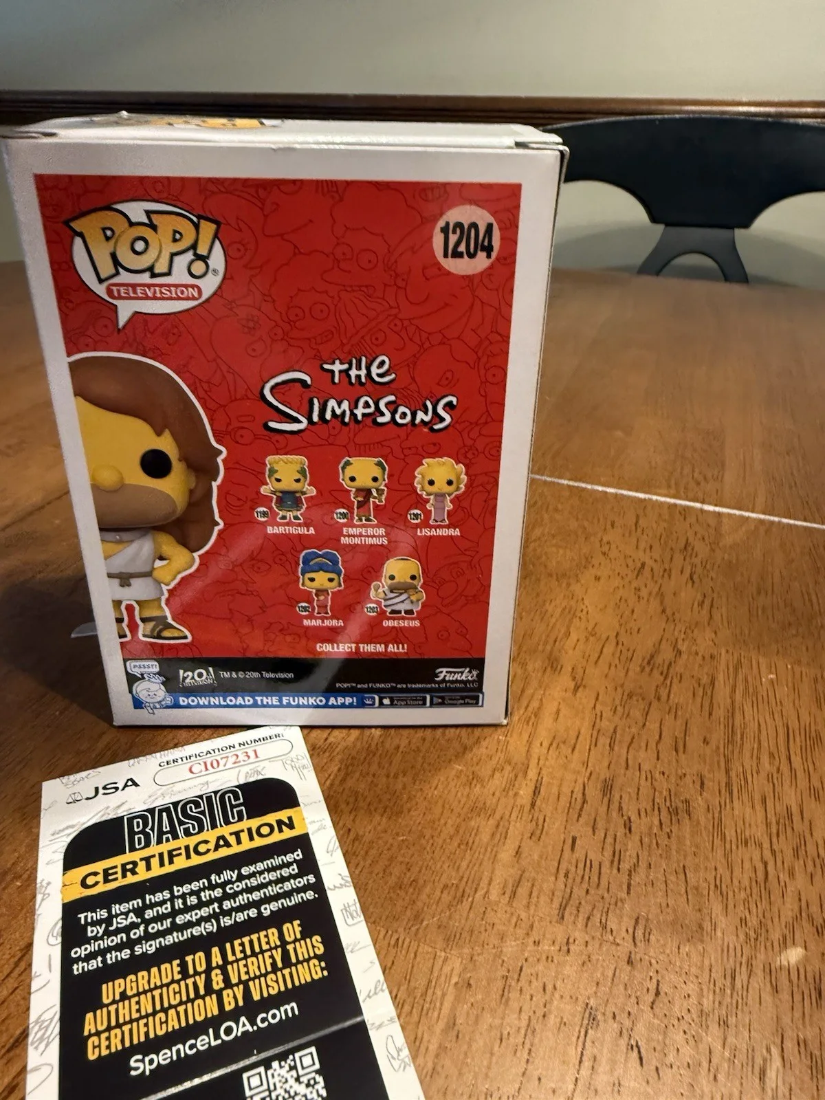 Dan Castellaneta — Dan Castellaneta Signed Young Obeseus Simpsons Funko Pop JSA Homer Simpson COA, изображение 3