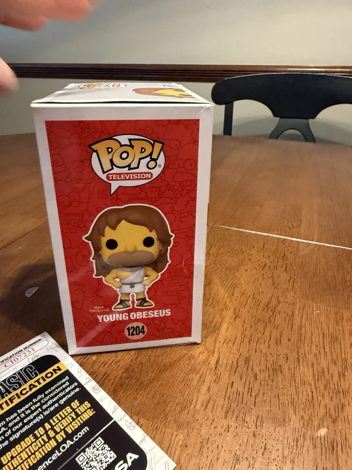 Dan Castellaneta — Dan Castellaneta Signed Young Obeseus Simpsons Funko Pop JSA Homer Simpson COA, изображение 4