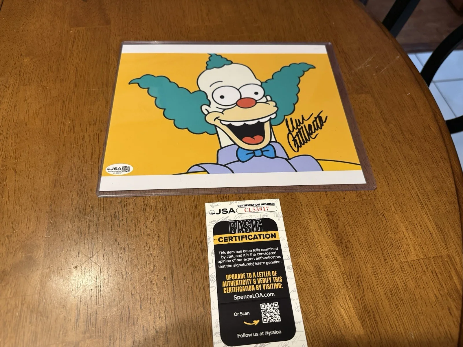 Dan Castellaneta — Dan Castellaneta Signed The Simpsons Krusty The Clown 8x10 Photo Auto JSA COA