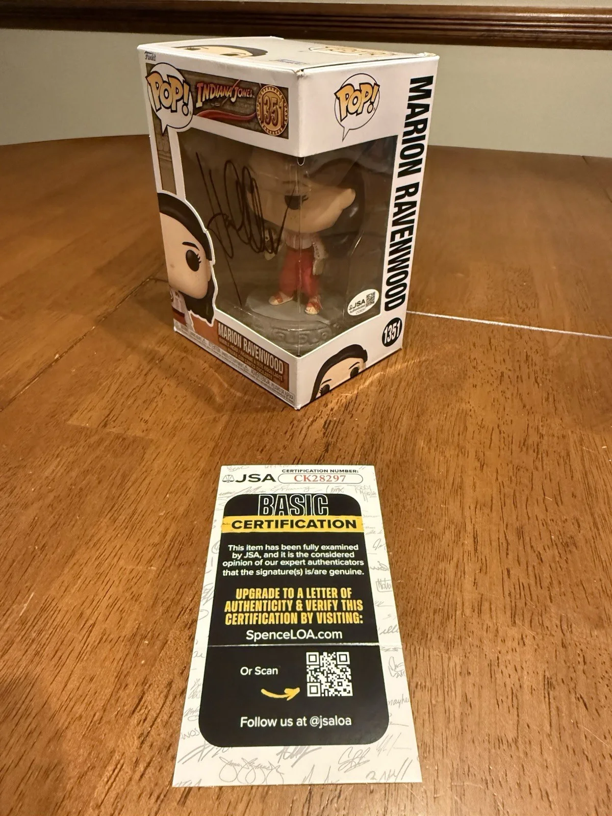 Karen Allen — KAREN ALLEN Autographed Signed Funko Pop Marion Indiana Jones 1351 JSA CK28297