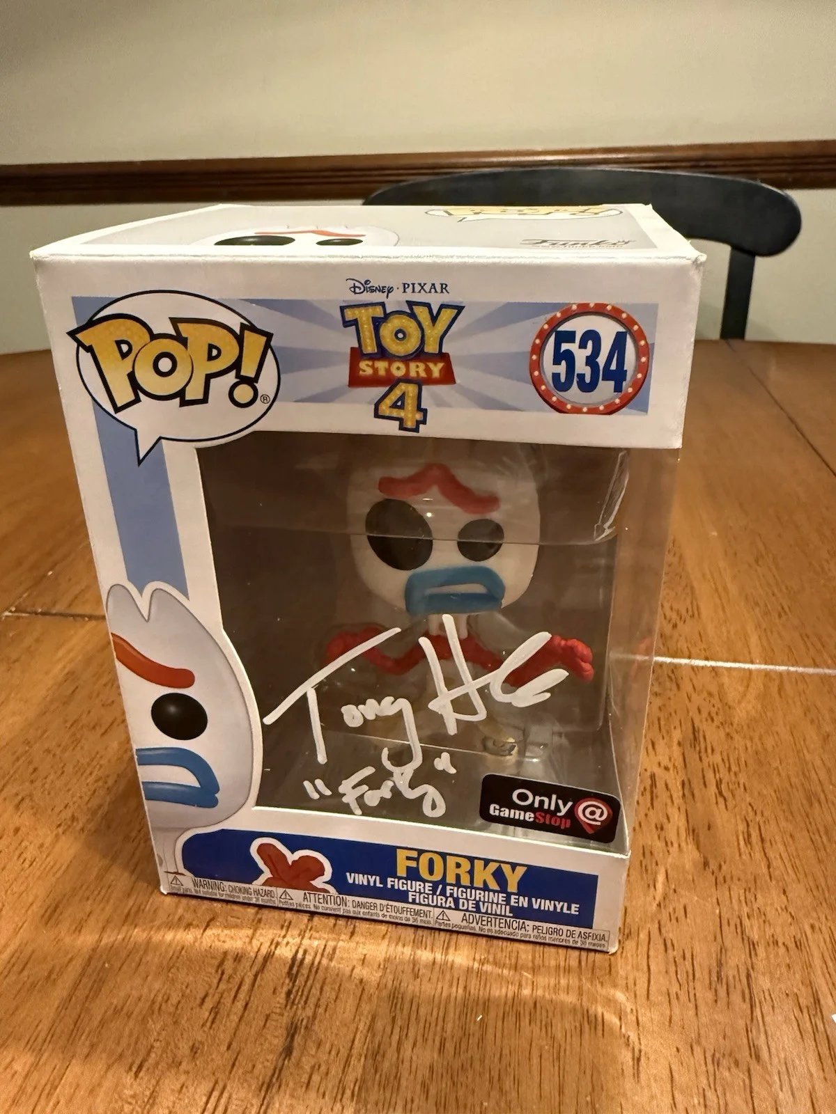 Tony Hale — Funko Pop Disney Pixar Toy Story 4 "Forky " #528 Signed by Tony Hale JSA CL53119, изображение 2