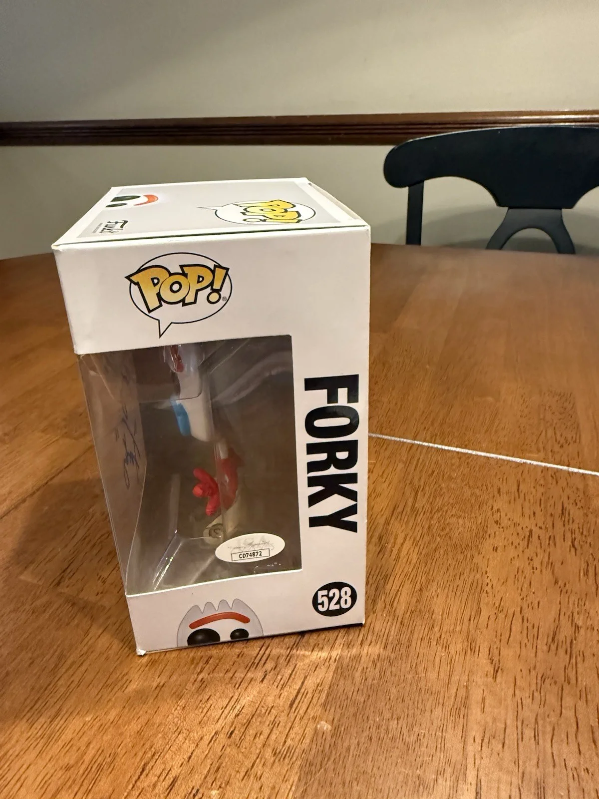 Tony Hale — Funko Pop Disney Pixar Toy Story 4 "Forky " #528 Signed by Tony Hale JSA Rare, изображение 3
