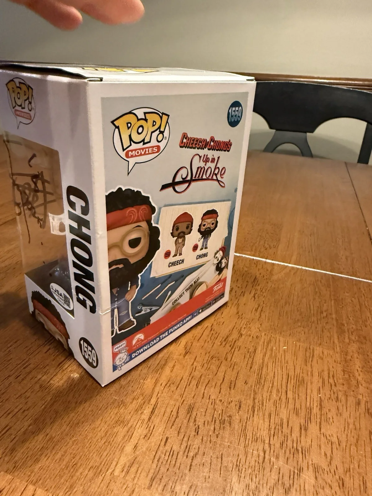 Tommy Chong — Funko POP! Movies: Up in Smoke Chong 1559 signed by Tommy Chong - COA JSA, изображение 4