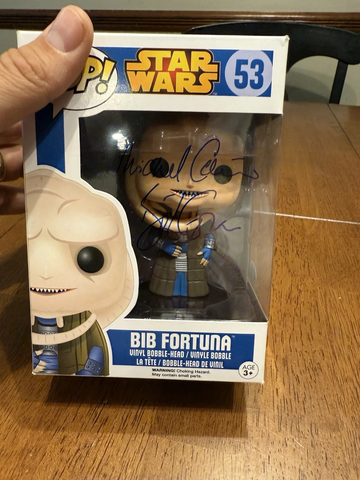 Michael Carter — Funko Pop! 53 Bib Fortuna, Star Wars / Signed Michael Carter JSA COA, image 4