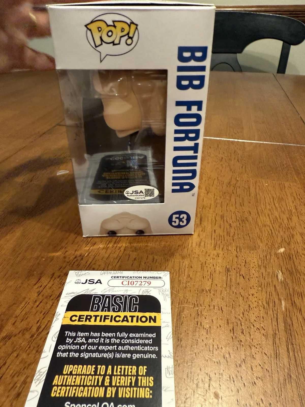 Michael Carter — Funko Pop! 53 Bib Fortuna, Star Wars / Signed Michael Carter JSA COA, image 5