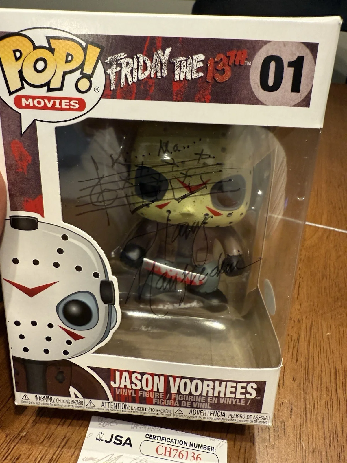 Harry Manfredini — Harry Manfredini Signed Friday the 13th Jason Voorhees Funko Pop JSA COA, изображение 2