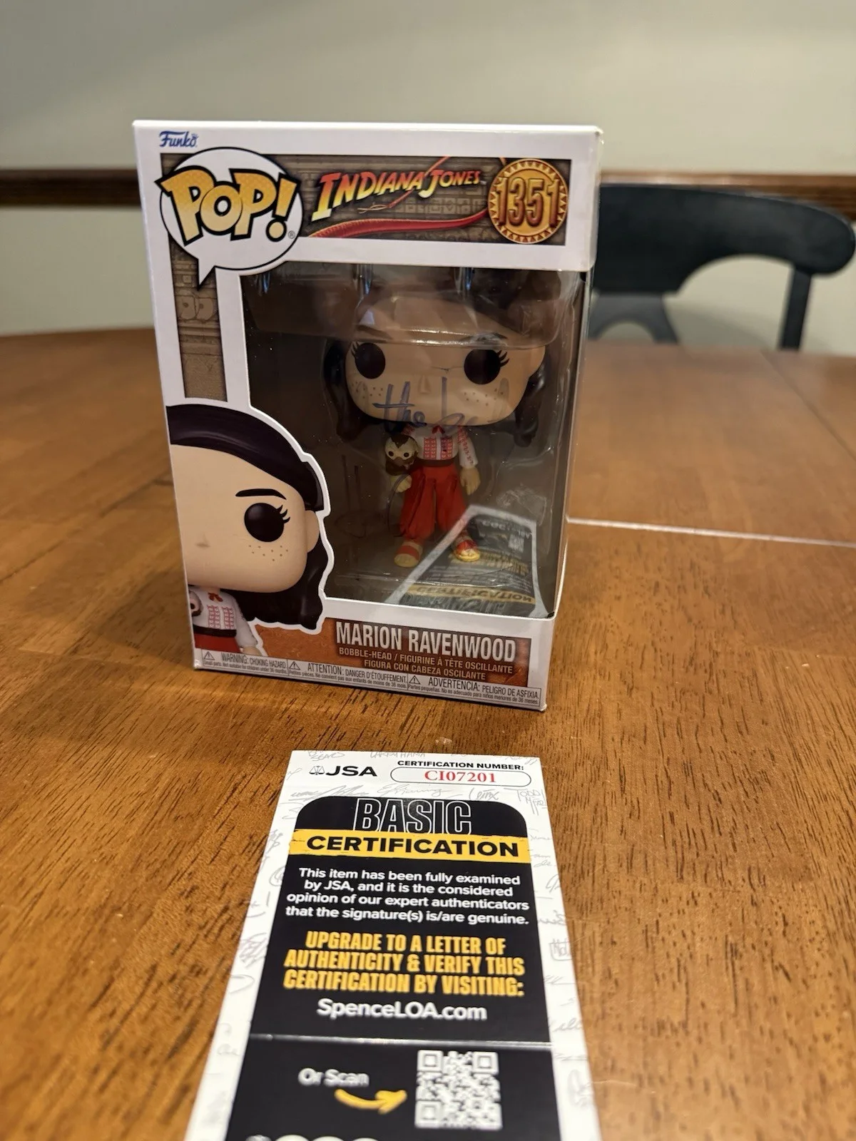 John Ratzenberger — KAREN ALLEN Autographed Signed Funko Pop Marion Ravenwood 1351 JSA Indiana Jones