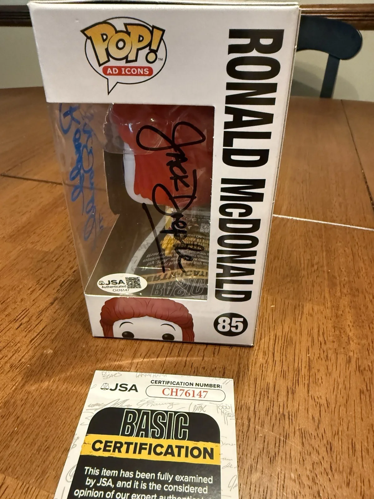 JACK DOEPKE signed (RONALD MCDONALD) McDonalds Funko Pop #85 JSA, image 4