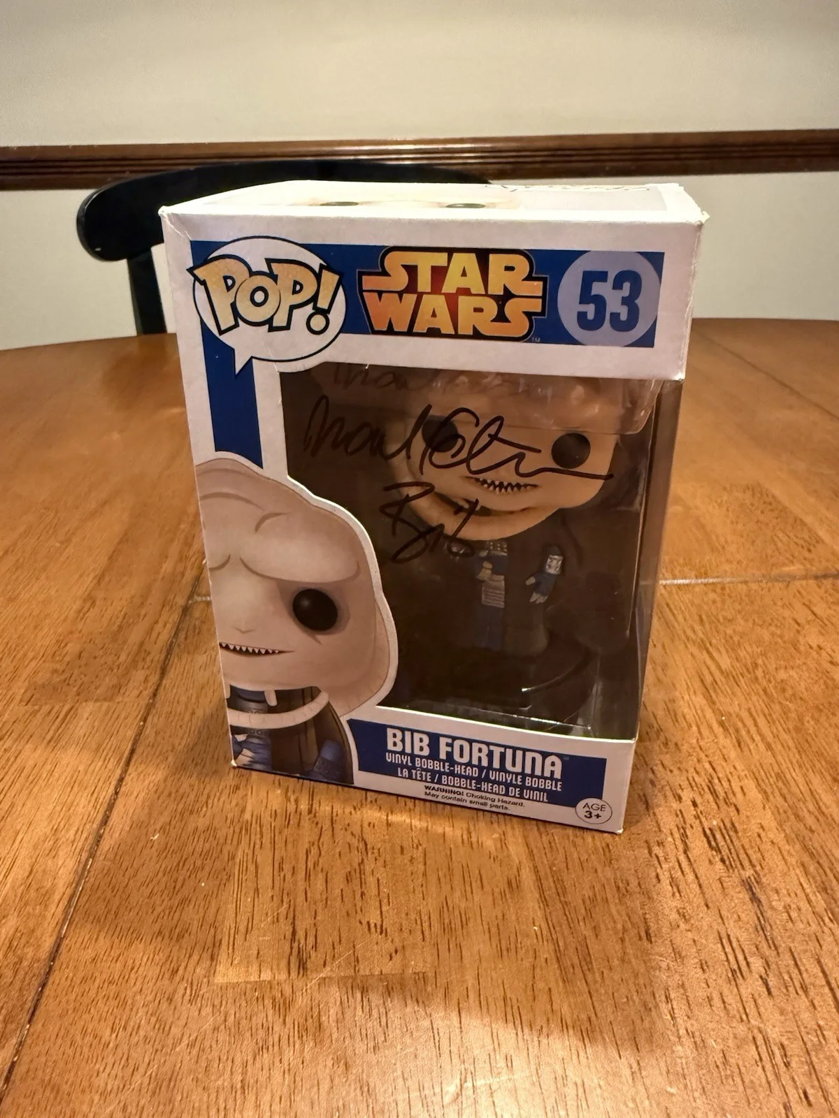 Michael Carter — Funko Pop! 53 Bib Fortuna, Star Wars / Signed Michael Carter JSA, image 2