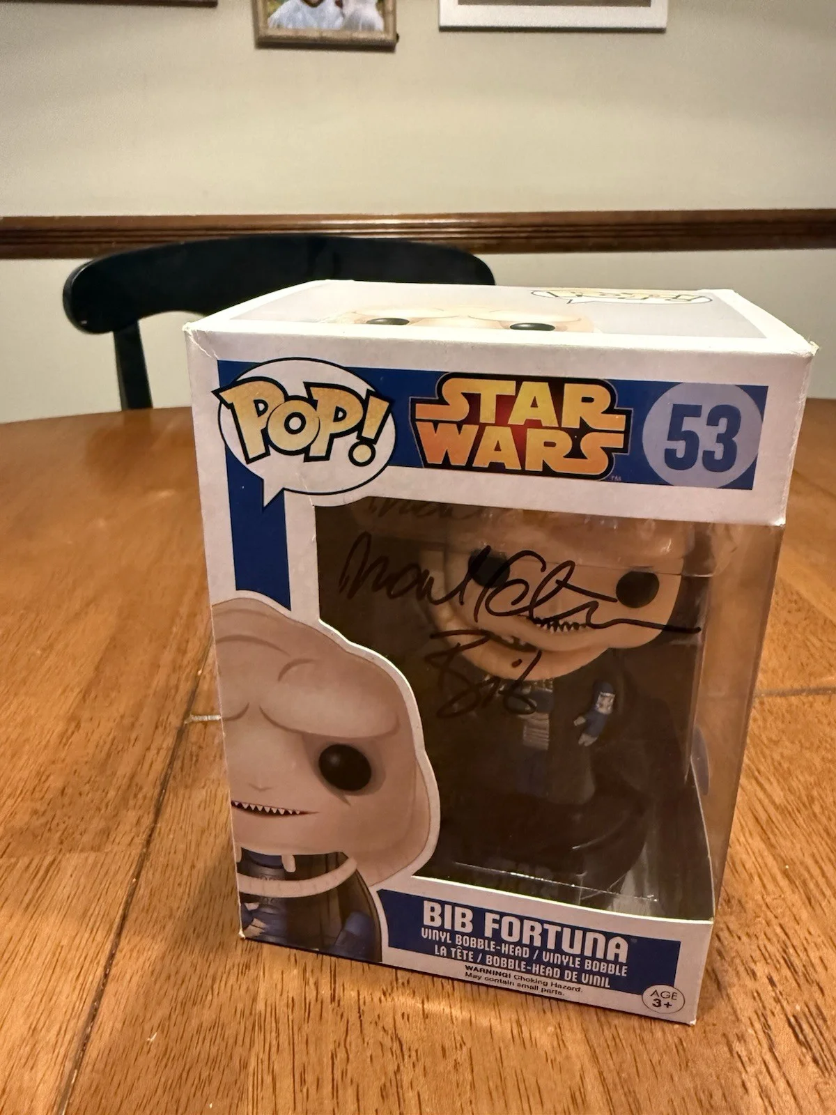 Michael Carter — Funko Pop! 53 Bib Fortuna, Star Wars / Signed Michael Carter JSA, image 3