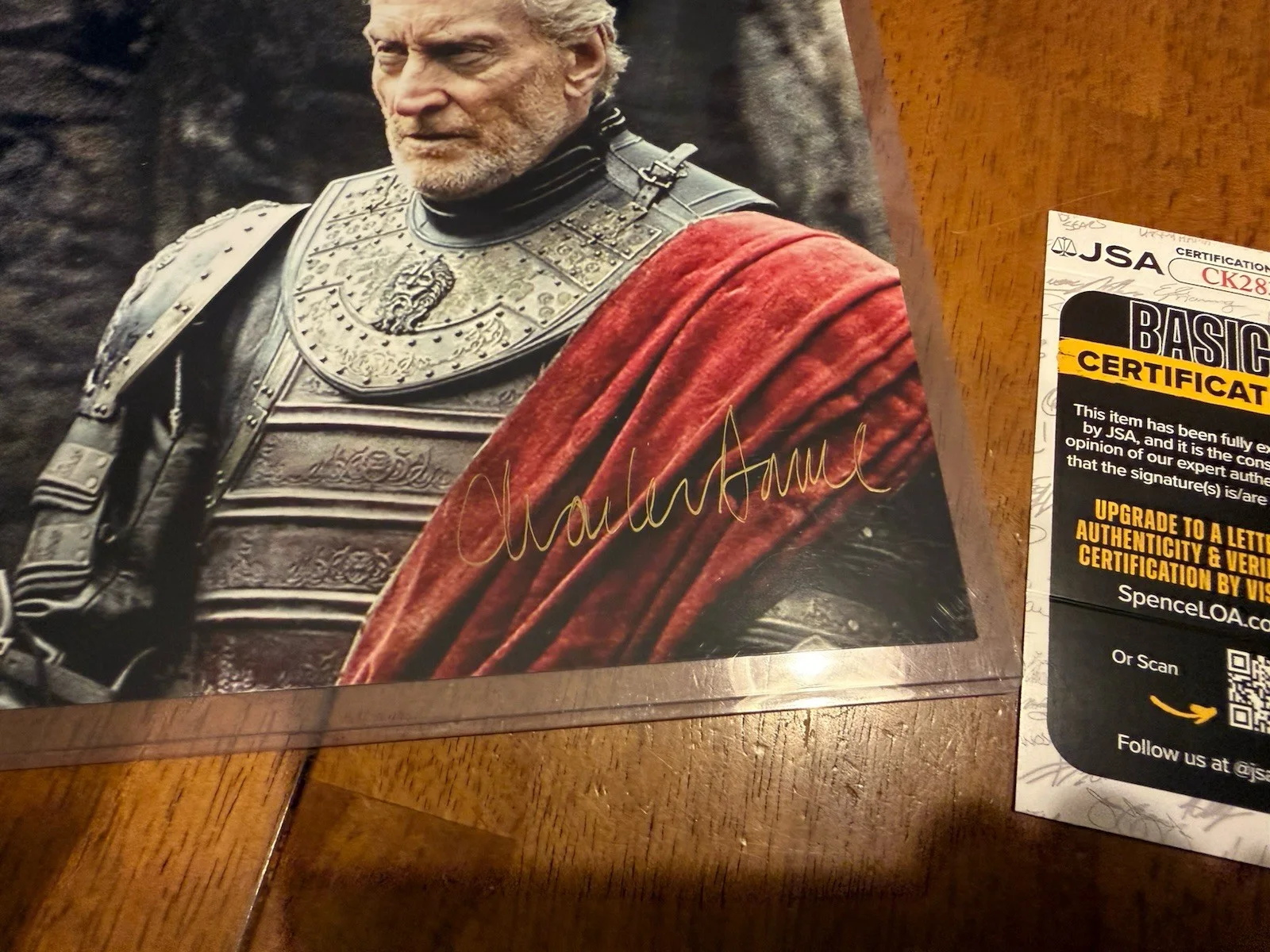 Charles Dance — Charles Dance “Game Of Thrones” AUTOGRAPH Lannister Signed 8x10 JSA CK28347, image 2