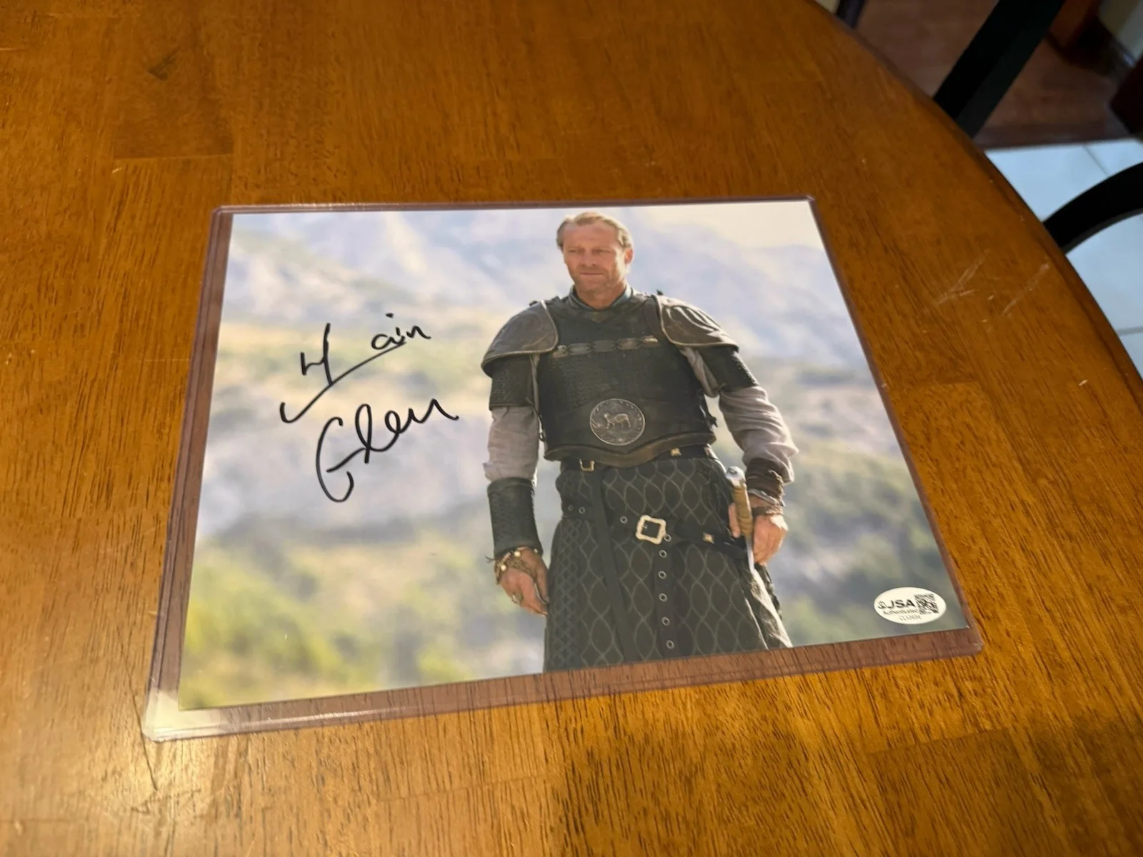 Foto firmada autografiada de Juego de Tronos Iain Glen 8x10 certificado de autenticidad JSA #2, изображение 3