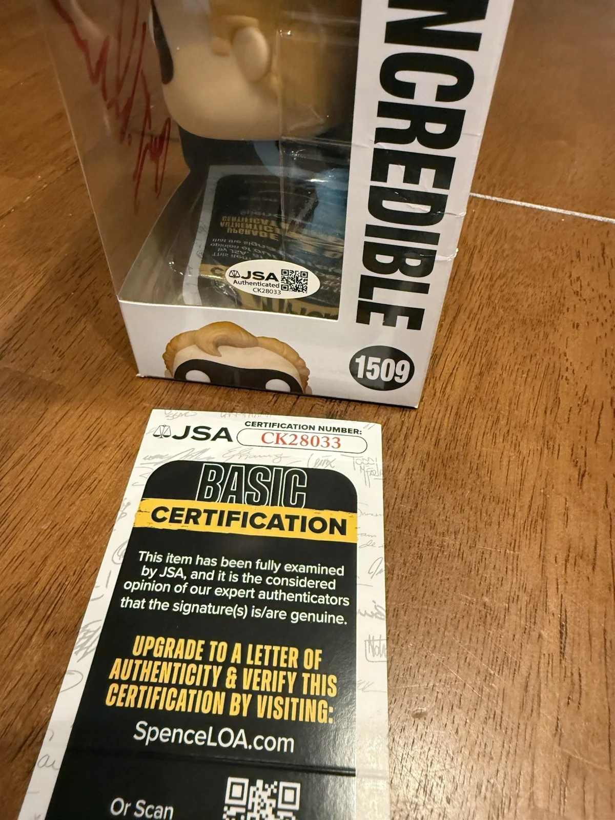 Craig T. Nelson — Craig T Nelson Signed Disney Pixar 1509 Mr. Incredible Funko POP! JSA CK28033, изображение 3