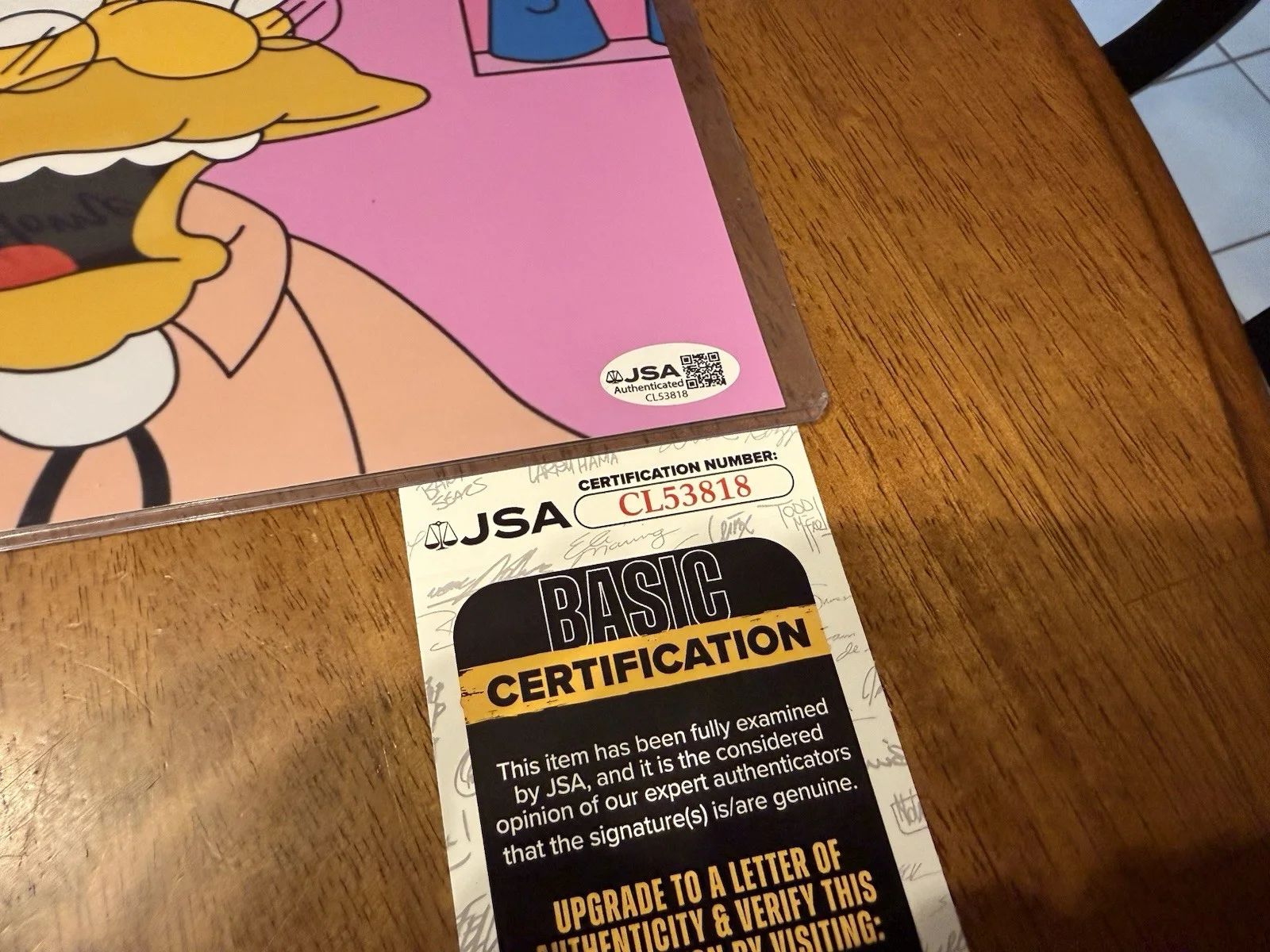 Dan Castellaneta Signed 8x10 Photo Autograph Grandpa Simpson, JSA COA, image 2