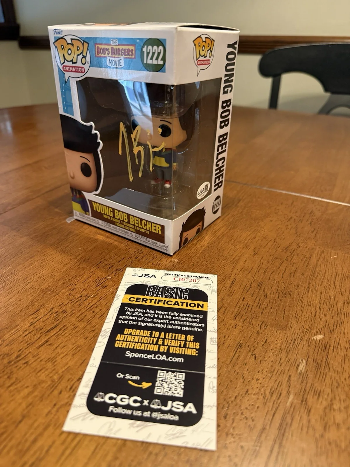 H. Jon Benjamin — H. Jon Benjamin Autographed JSA Bob's Burgers Young Bob Belcher Funko Pop!