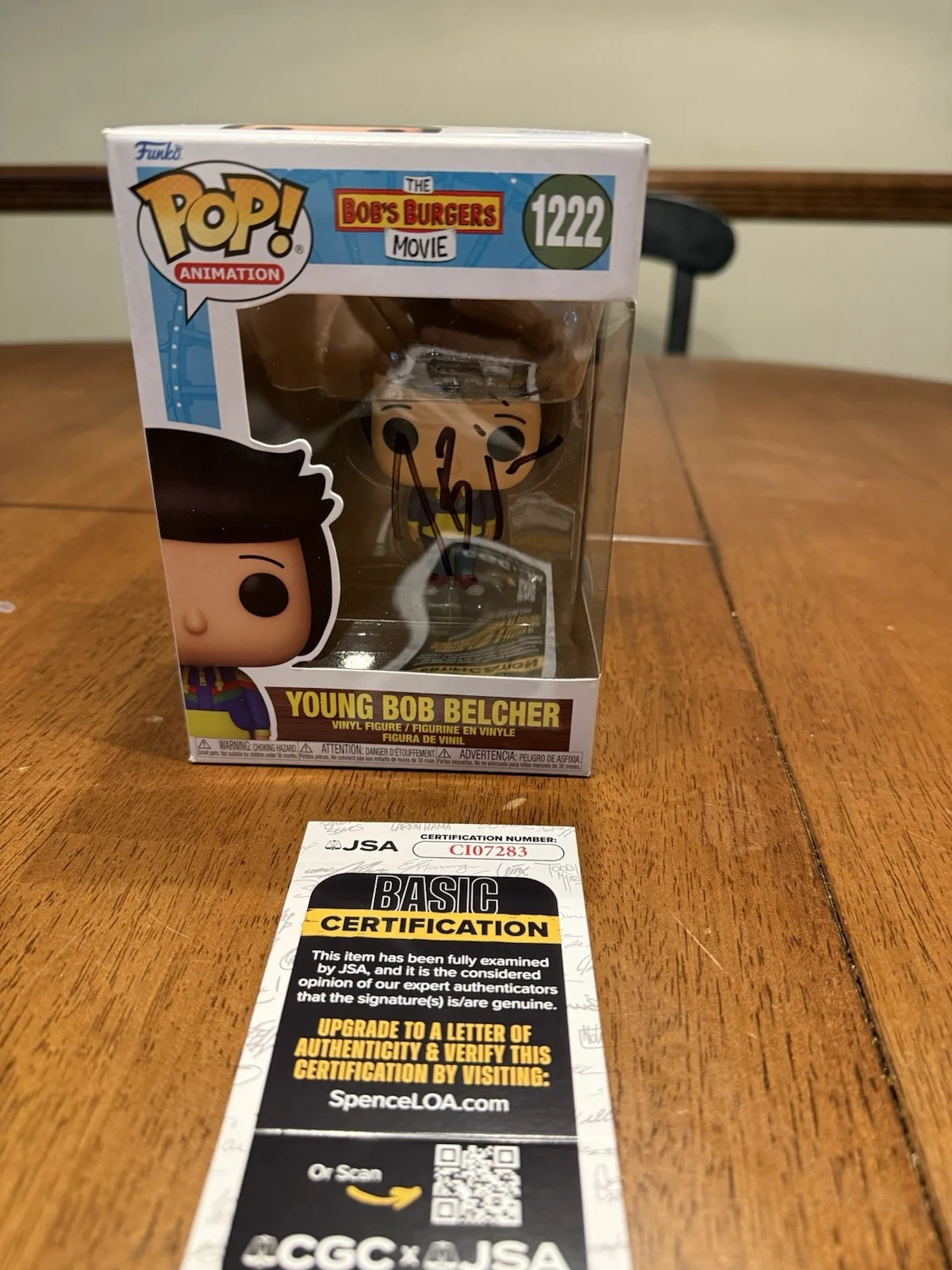 H. Jon Benjamin — H. Jon Benjamin Autographed JSA Bob's Burgers Young Bob Belcher Funko