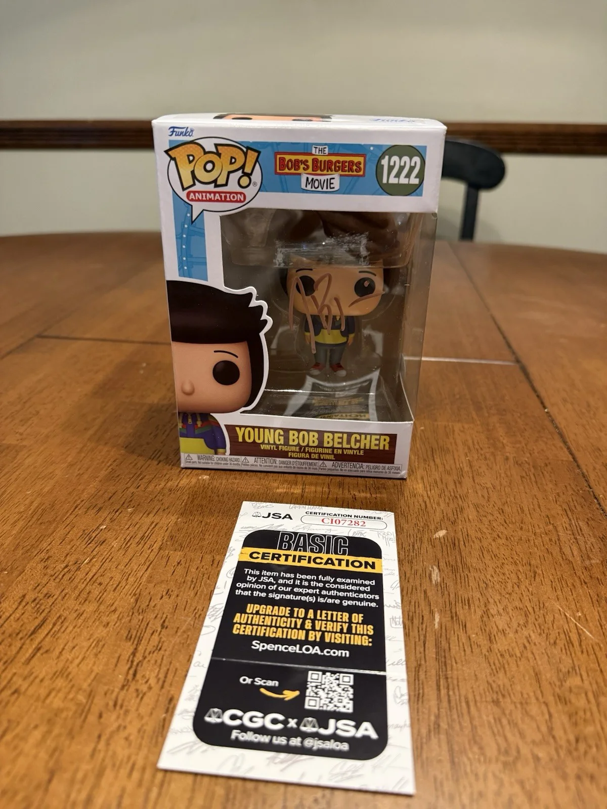 H. Jon Benjamin — H. Jon Benjamin Autographed Bob's Burgers Young Bob Belcher Funko Pop JSA COA