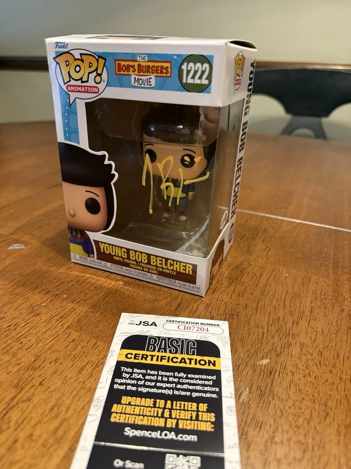 H. Jon Benjamin — H. Jon Benjamin Autographed Bob's Burgers Young Bob Belcher Funko Pop! JSA COA
