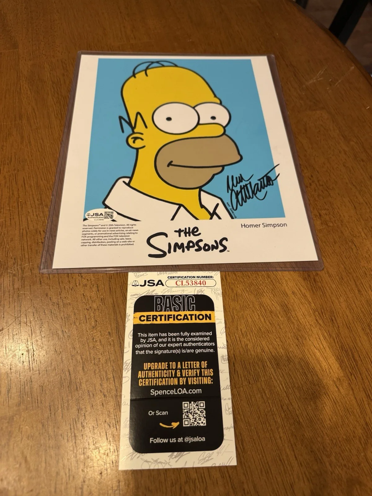 Dan Castellaneta — Dan Castellaneta Signed The Simpsons 8x10 Photo Autograph Homer JSA COA #11