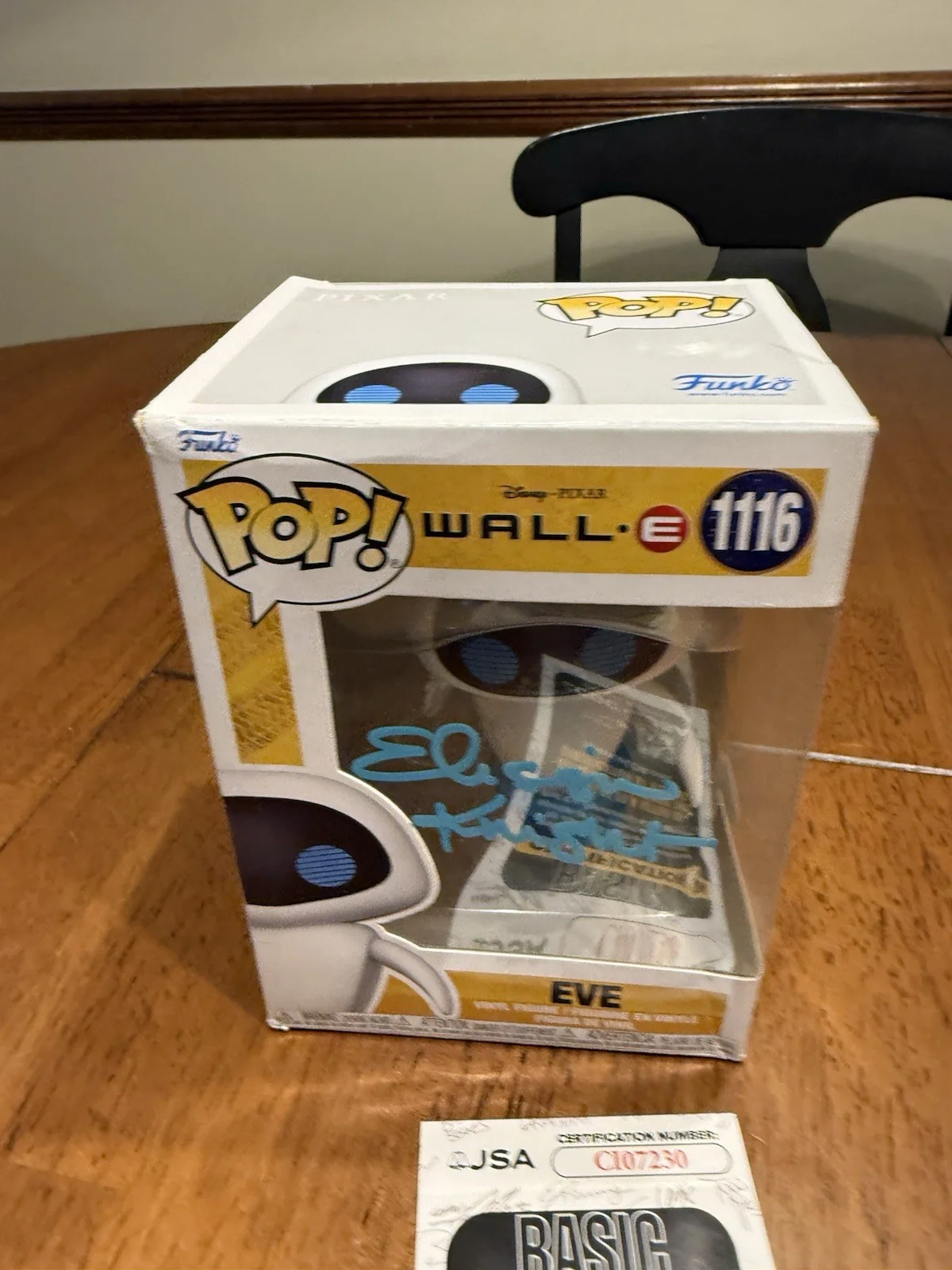 Elissa Knight — Elissa Knight Signed Disney PIXAR WALL-E Eve Funko POP! Vinyl Autograph JSA COA, image 2