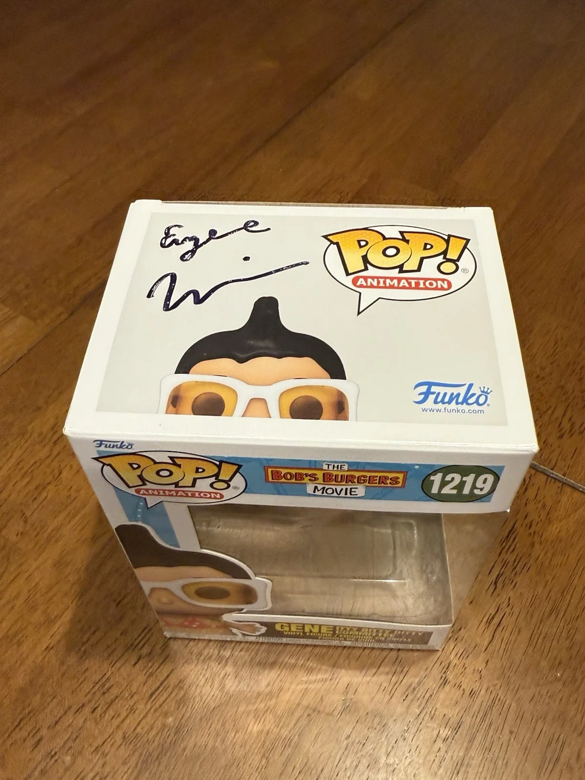Eugene Mirman — Eugene Mirman Signed Funko Pop! The Bob's Burgers Movie Gene Belcher JSA, изображение 3
