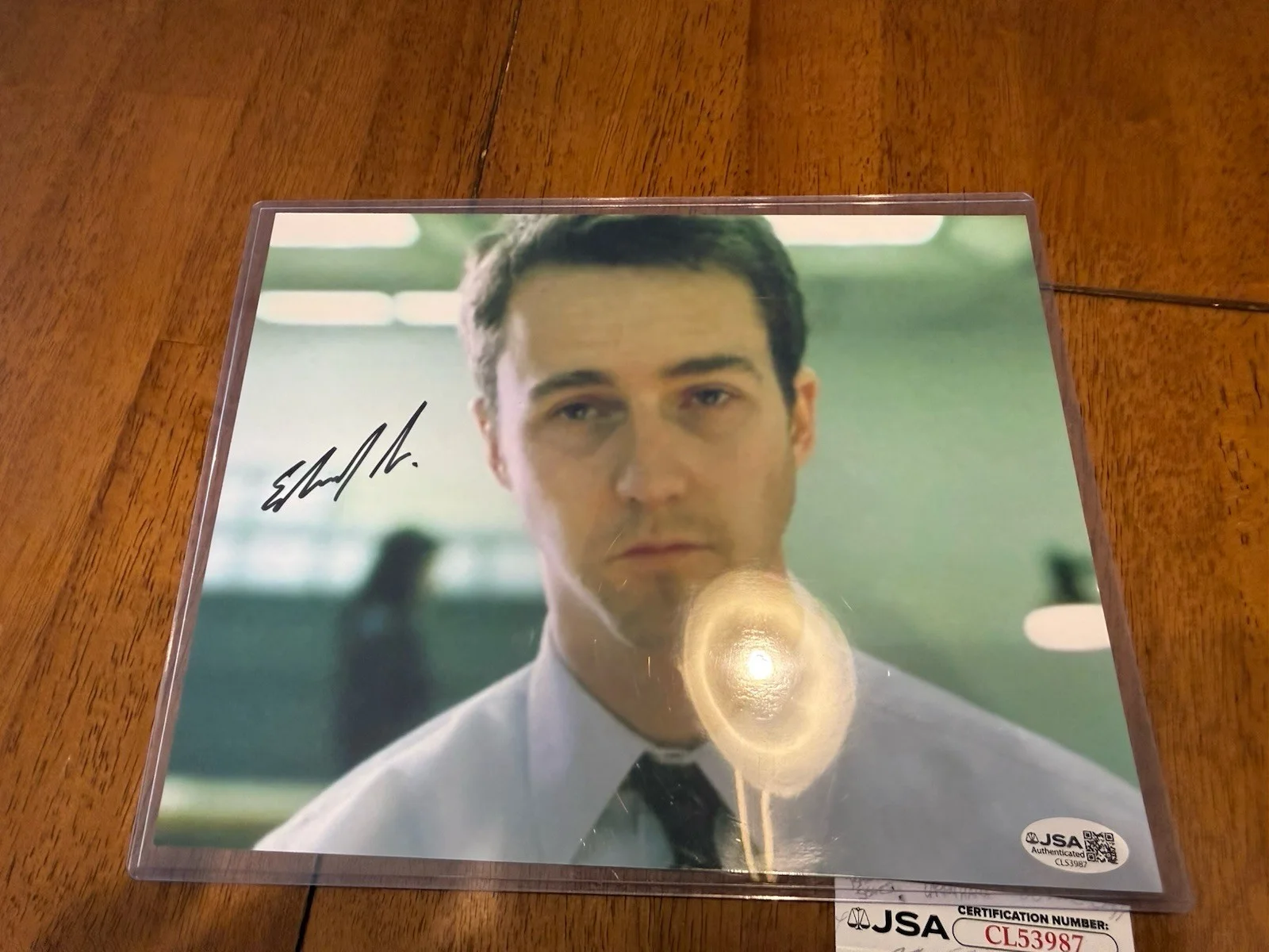 Edward Norton — Fight Club- Edward Norton Signed Photo 8x10 Authenticated JSA COA, изображение 3