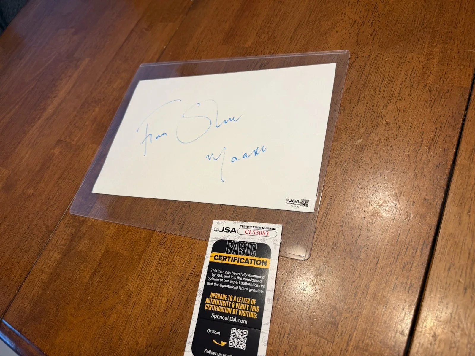 Fiona Shaw — FIONA SHAW Signed Autograph- White board- Harry Potter- Andor- JSA-CL53083