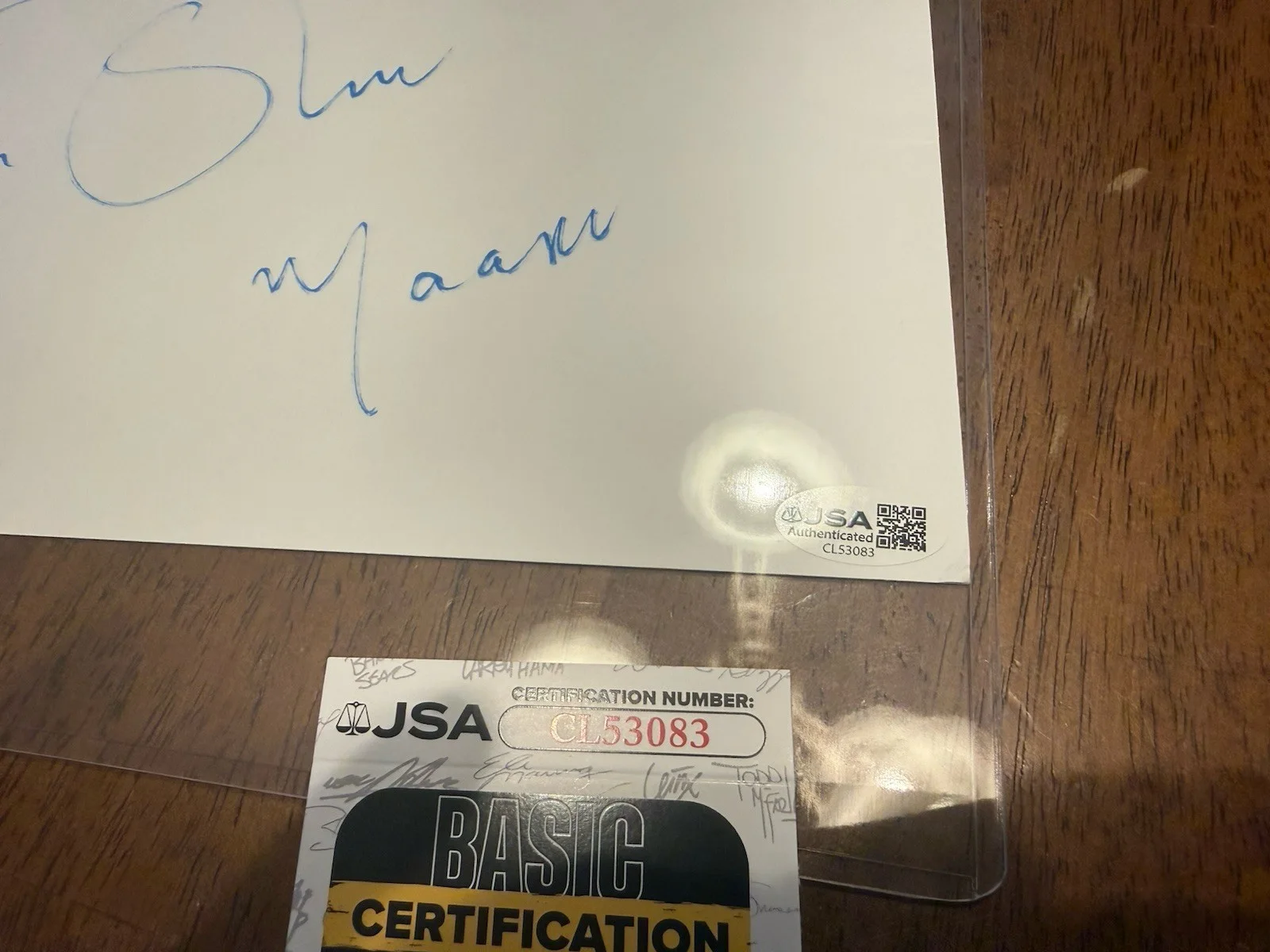 Fiona Shaw — FIONA SHAW Signed Autograph- White board- Harry Potter- Andor- JSA-CL53083, image 2