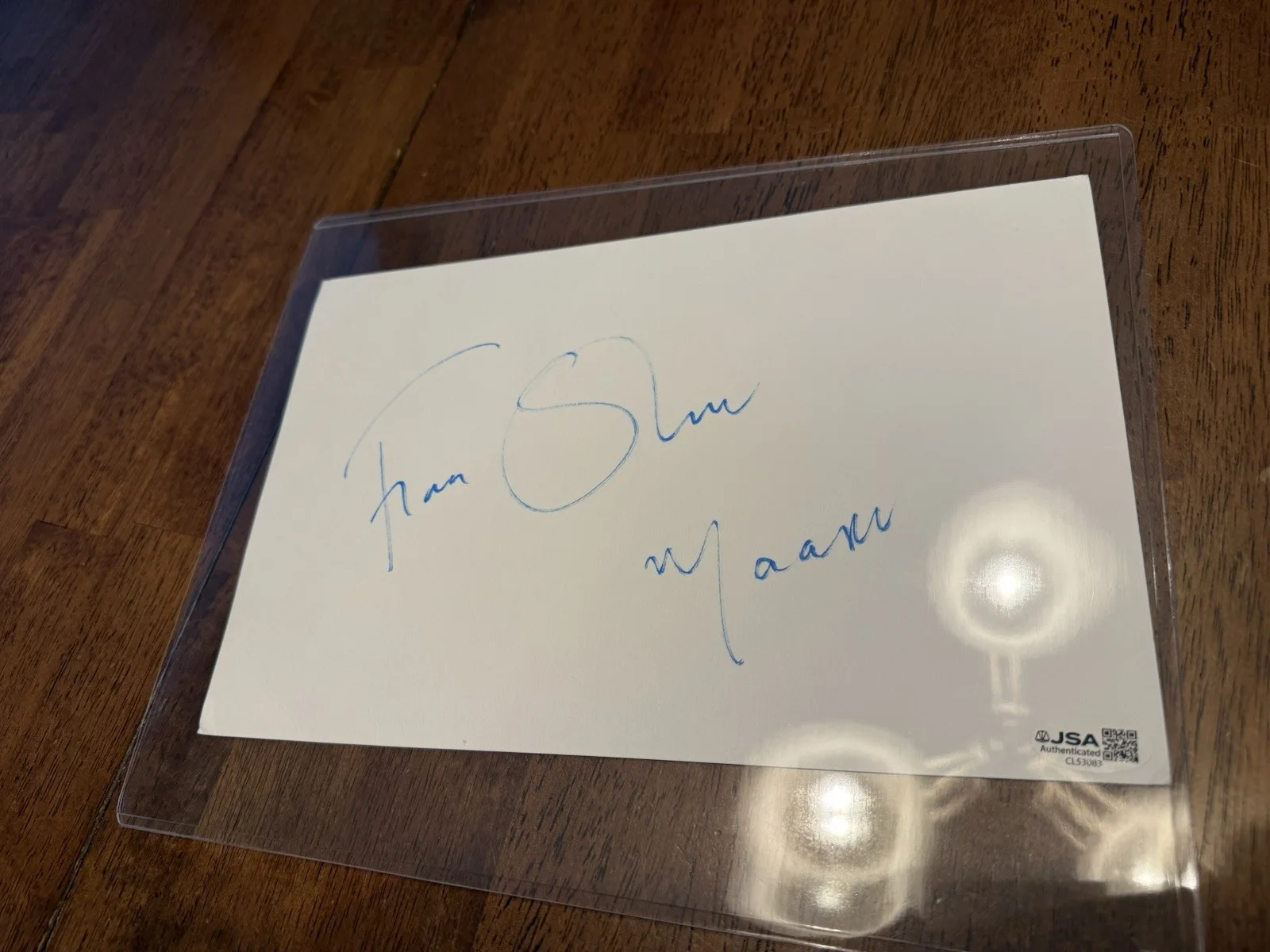Fiona Shaw — FIONA SHAW Signed Autograph- White board- Harry Potter- Andor- JSA-CL53083, image 3