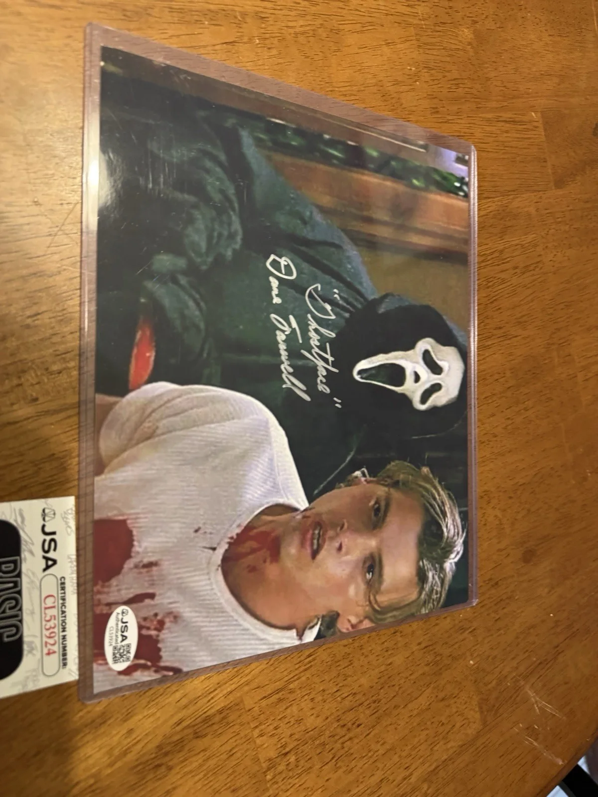 Dane Farwell — Dane Farwell Signed Scream Ghostface 8x10 Photo Authentic Autograph JSA COA #2, image 3
