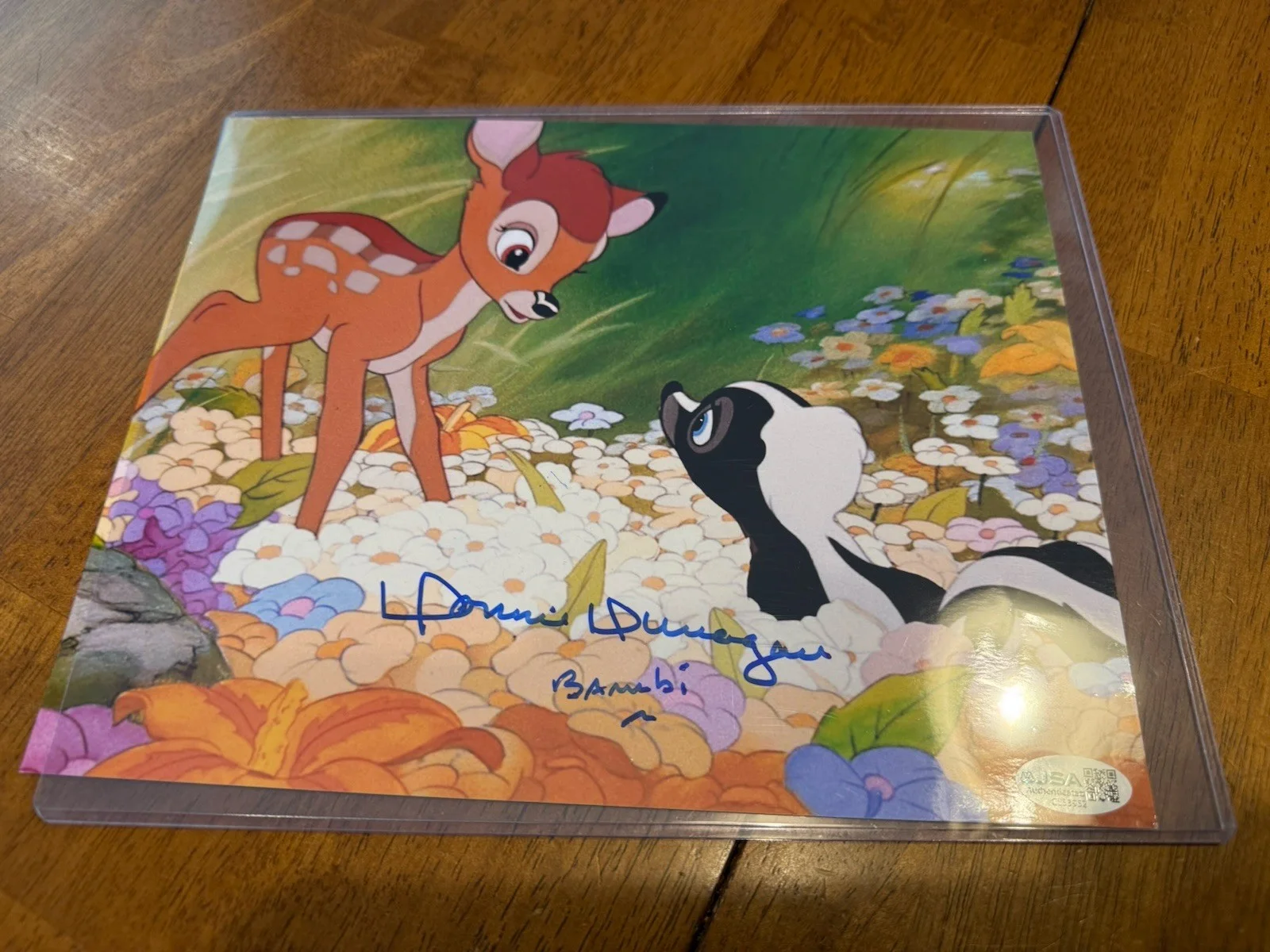 DONNIE DUNAGAN — Donnie Dunagan SIGNED Autograph JSA COA Disney Bambi 8x10 #1, image 3
