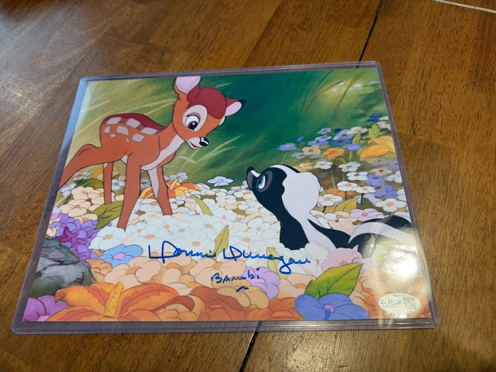 DONNIE DUNAGAN — Donnie Dunagan SIGNED Autograph JSA COA Disney Bambi 8x10 #1, image 4