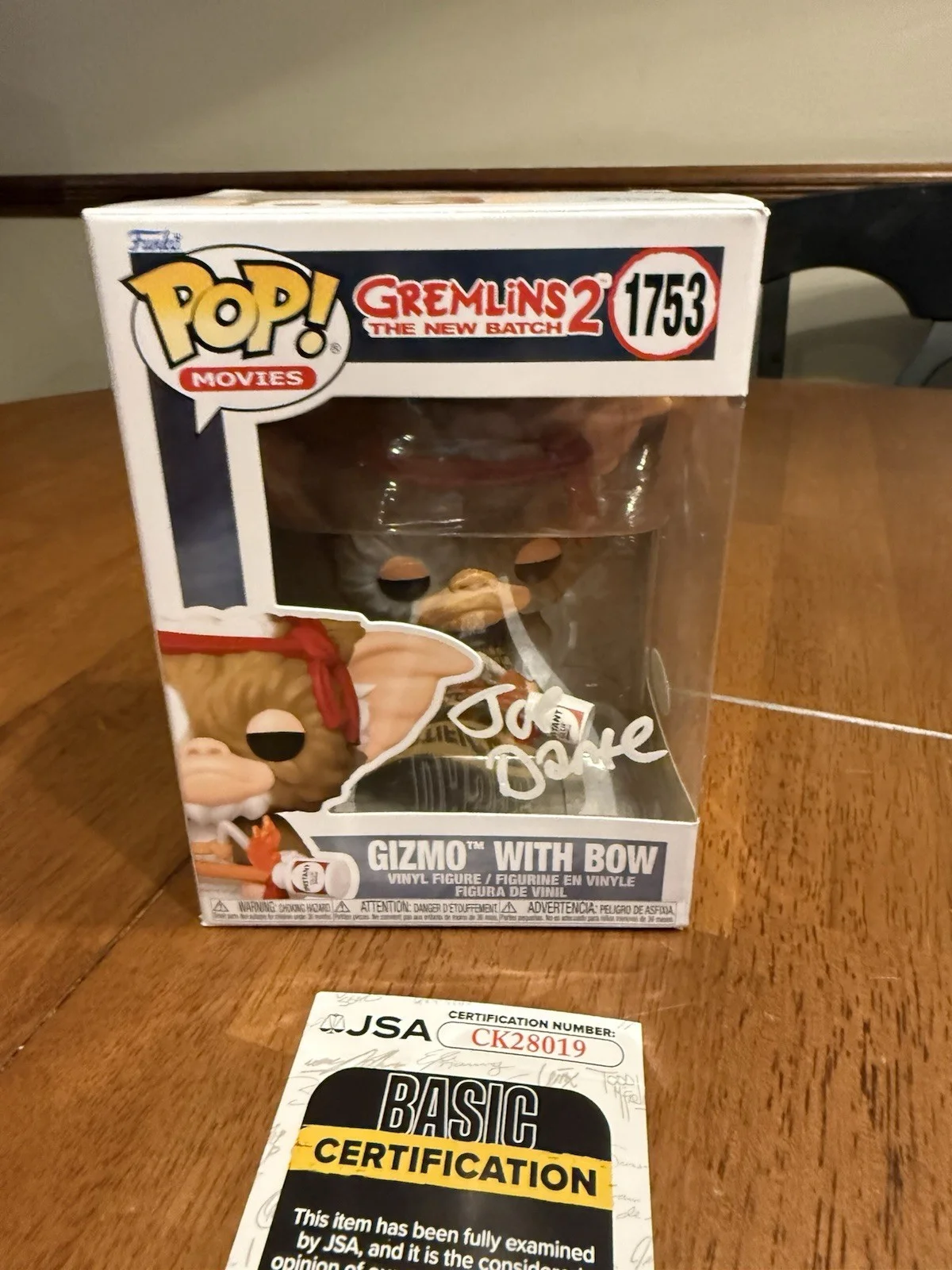 Joe Dante — Joe Dante Signed Gremlins Gizmo Funko POP! Funko 1753 Autograph JSA CK28019, изображение 2