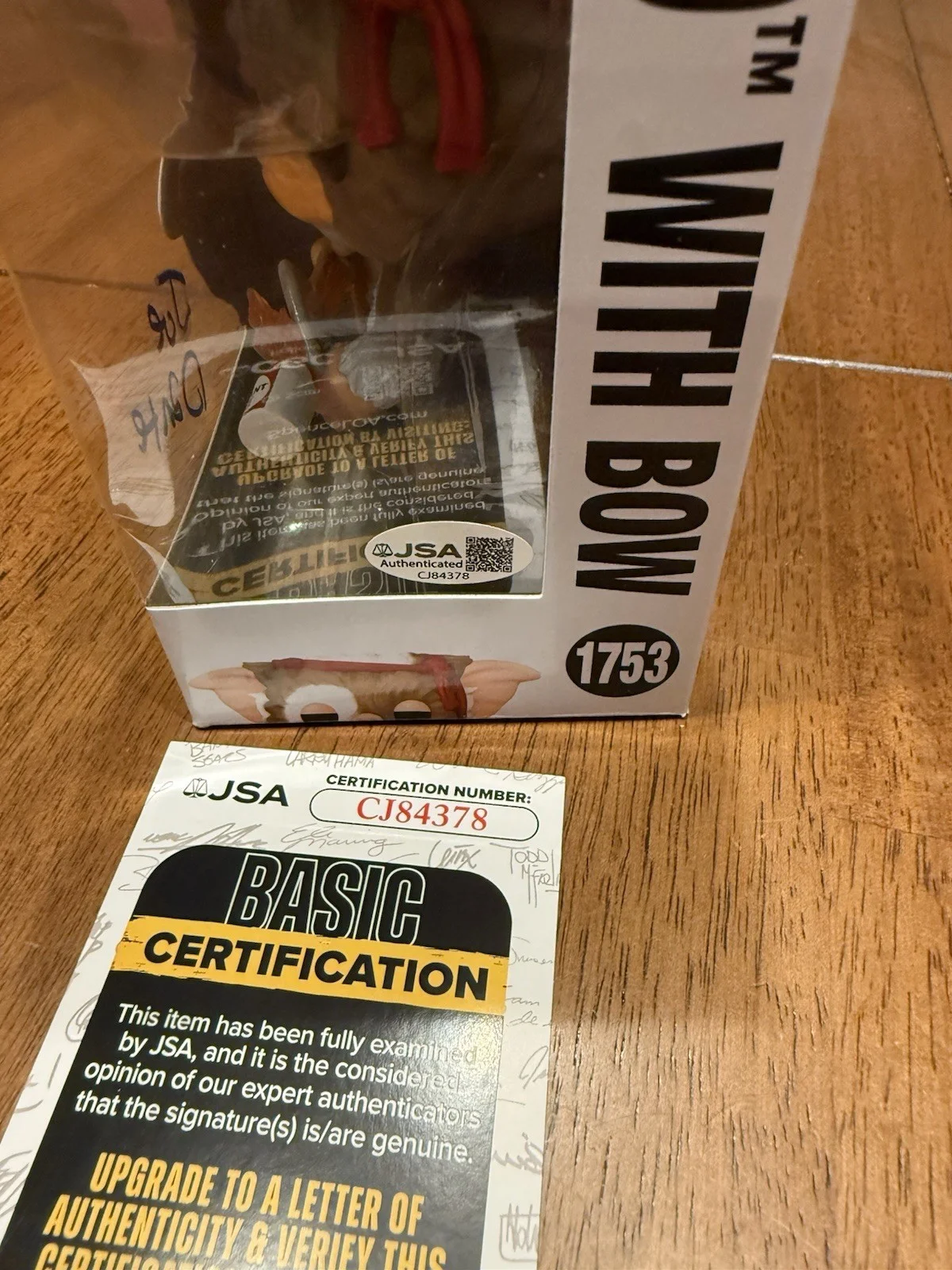 Joe Dante — Joe Dante Signed Gremlins Gizmo Funko POP! Funko 1753 Autograph JSA CJ84378, изображение 4