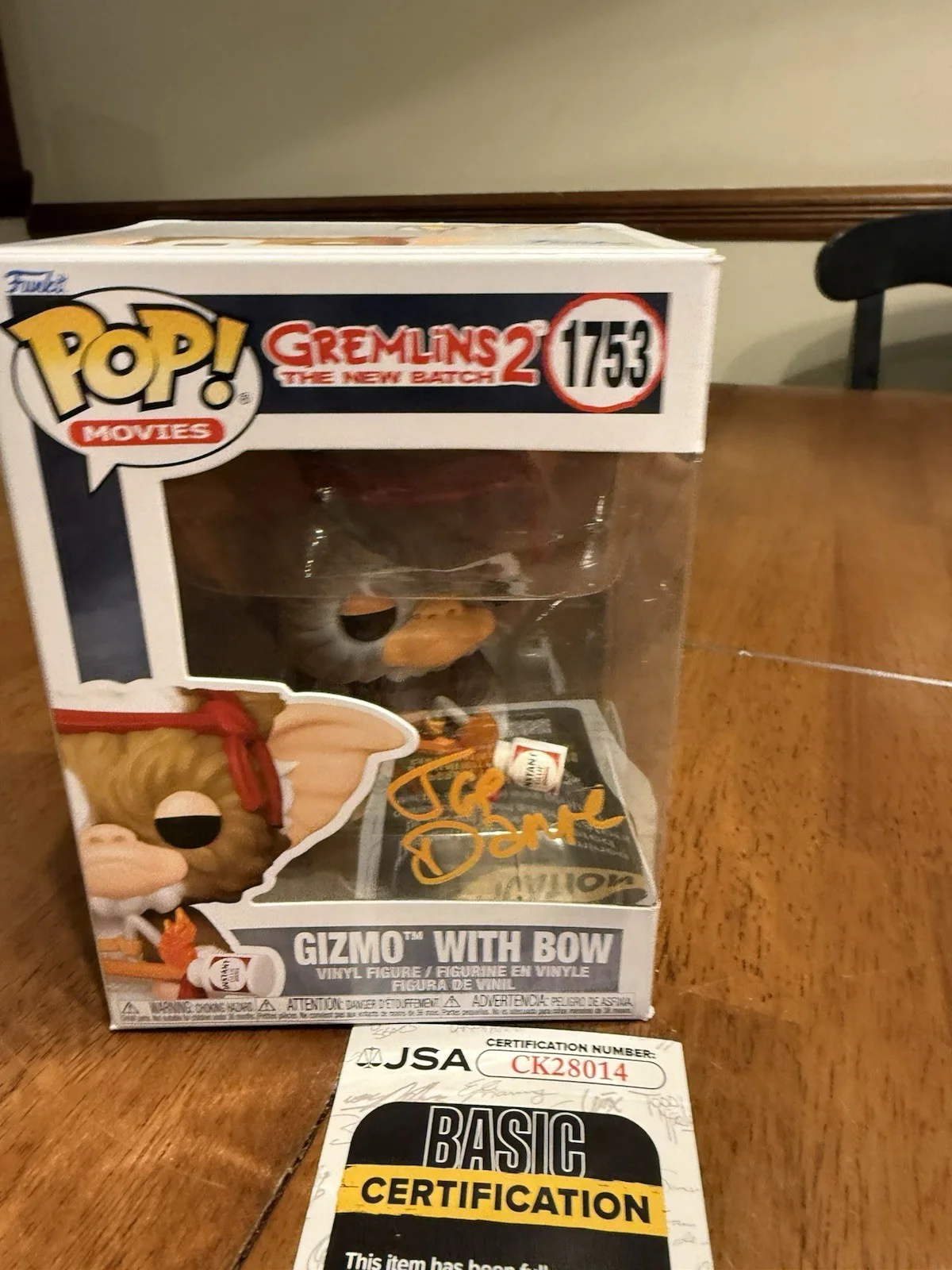 Joe Dante — Joe Dante Signed Gremlins Gizmo Funko POP! Funko 1753 Autograph JSA CK28014, image 2