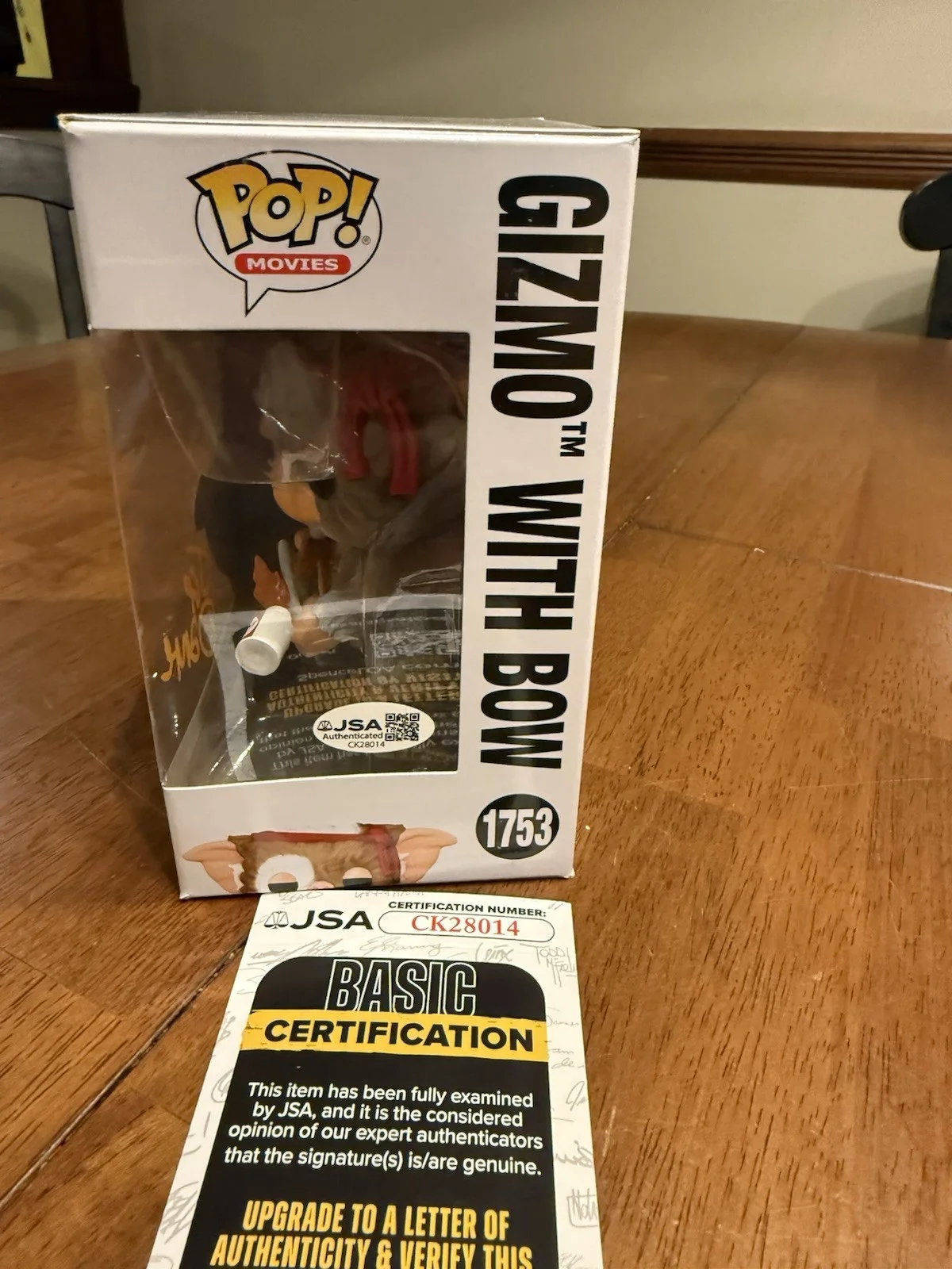 Joe Dante — Joe Dante Signed Gremlins Gizmo Funko POP! Funko 1753 Autograph JSA CK28014, image 3