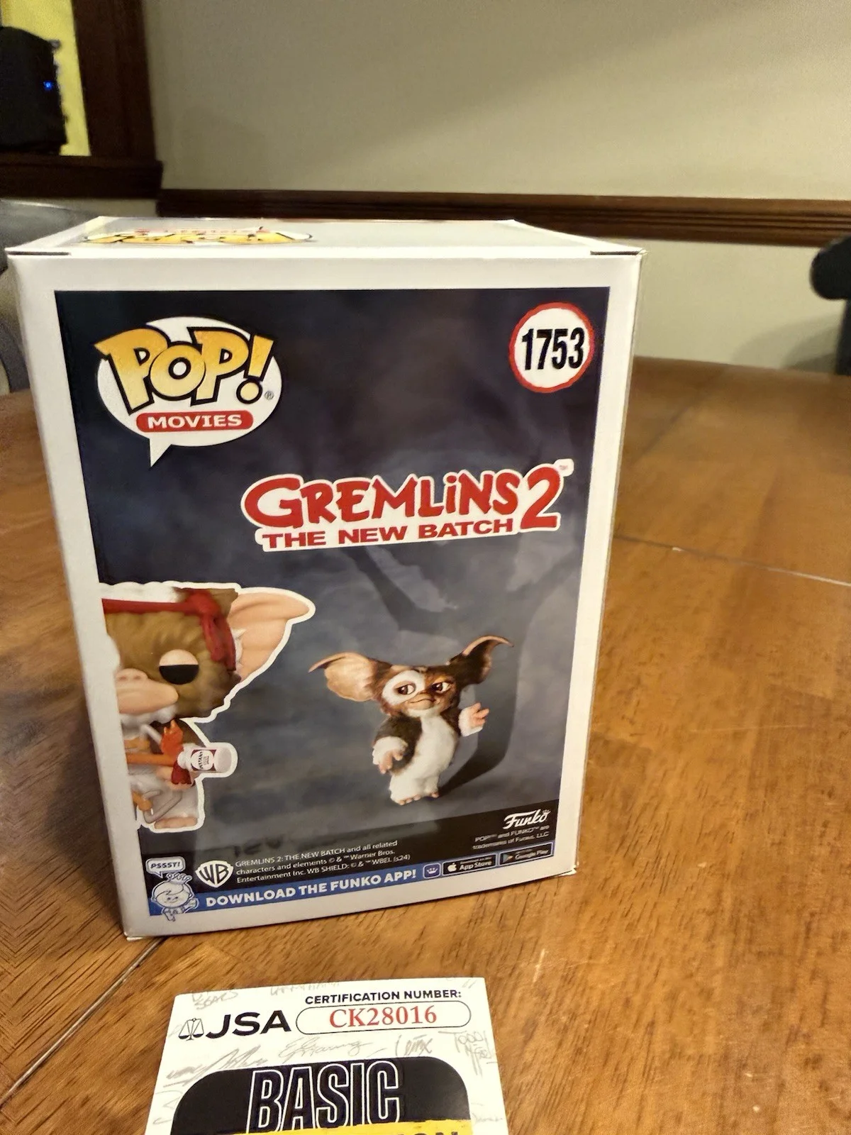 Joe Dante — Joe Dante Signed Gremlins Gizmo Funko POP! Funko 1753 Autograph JSA CK28016, image 5