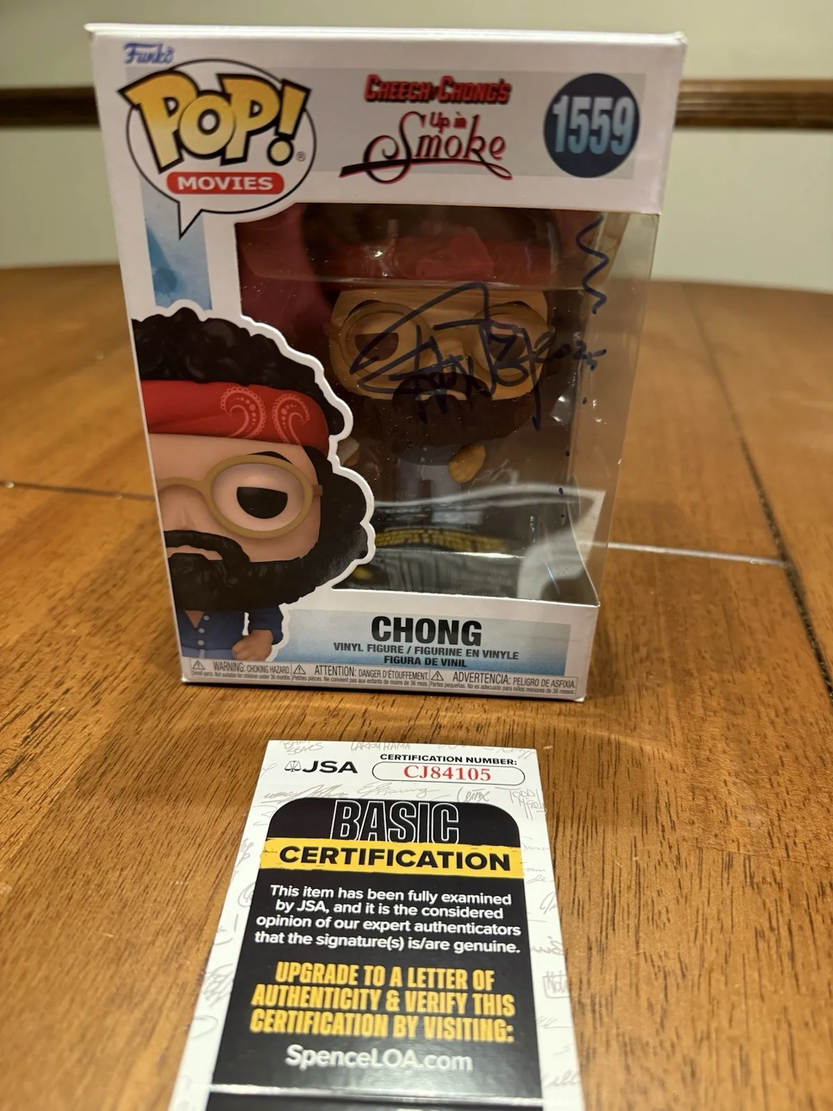 Tommy Chong — Tommy Chong Autographed Signed Funko Pop #1559 JSA COA CJ84105, image 2