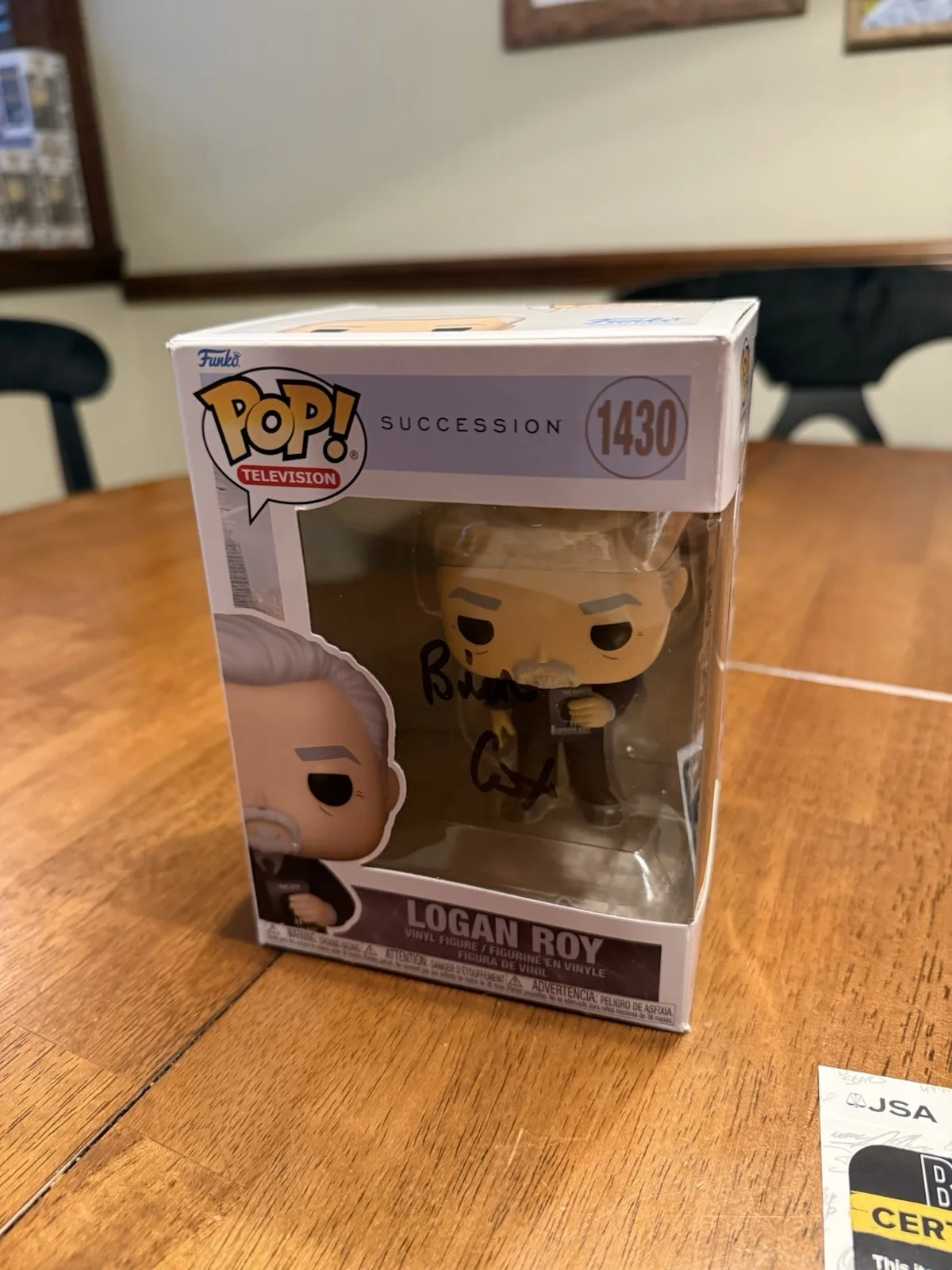 Brian Cox — Signed Funko Pop #1430 - Succession - Logan Roy - Brian Cox JSA, image 3