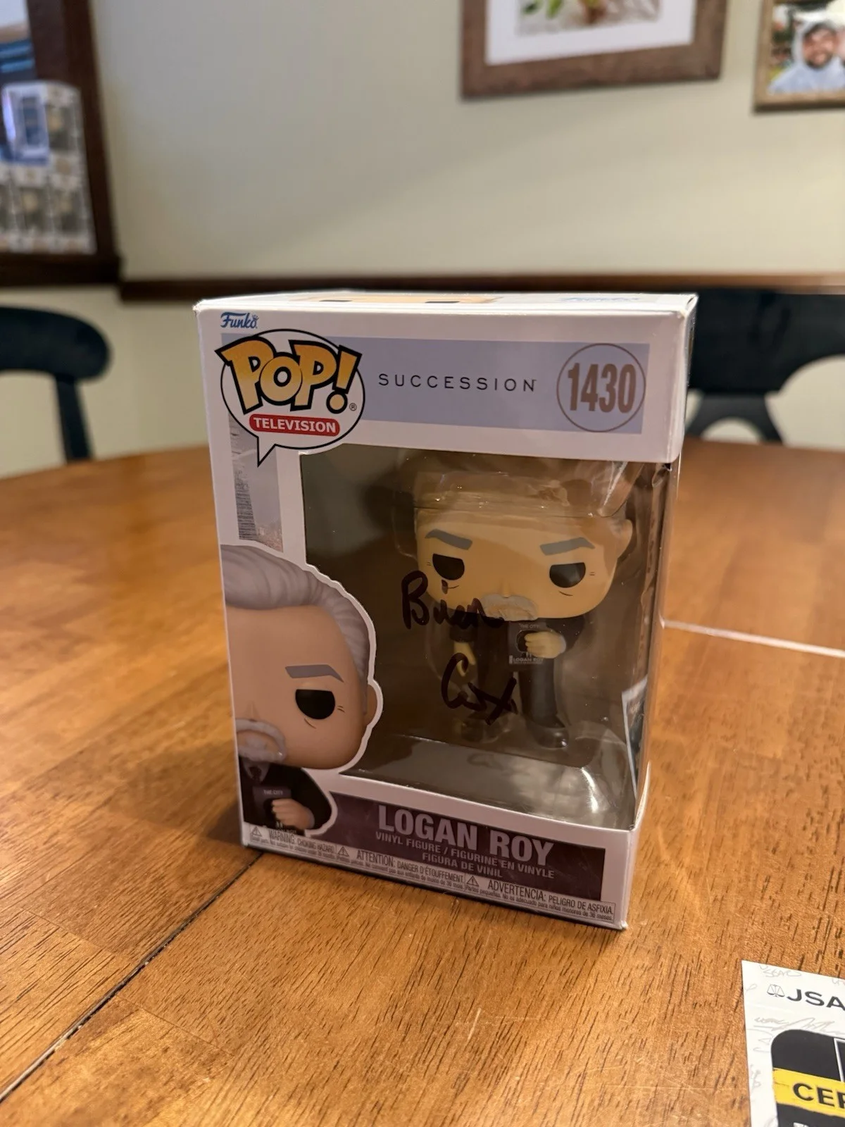 Brian Cox — Signed Funko Pop #1430 - Succession - Logan Roy - Brian Cox JSA, image 4