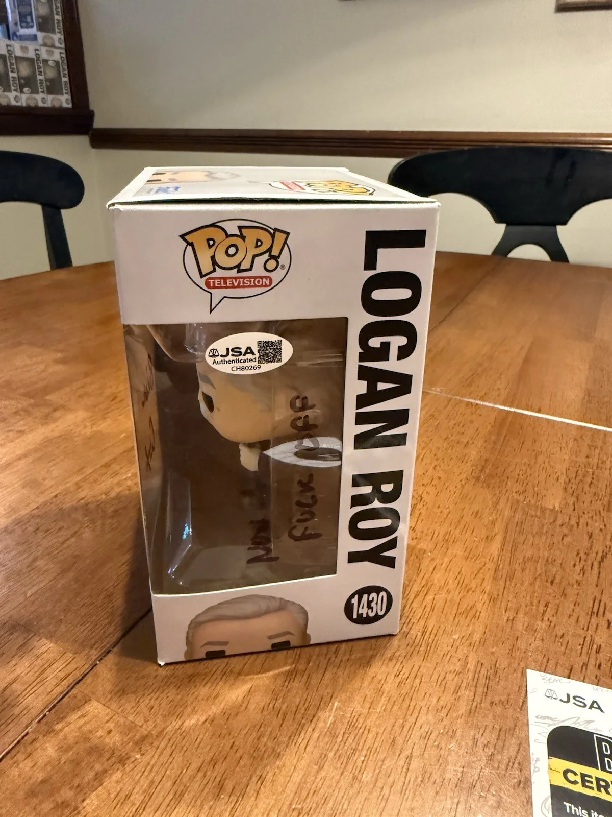 Brian Cox — Signed Funko Pop #1430 - Succession - Logan Roy - Brian Cox JSA, image 5