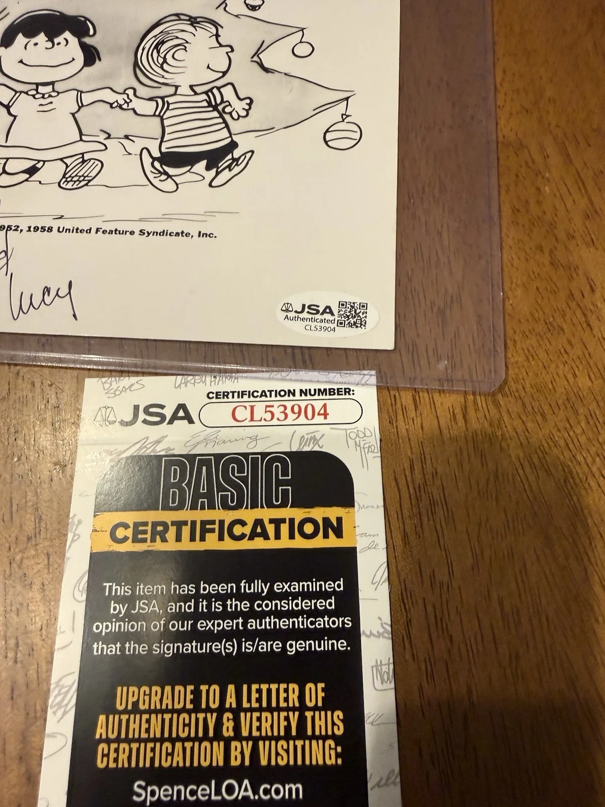 See title — TRACY STRATFORD SIGNED AUTHENTIC PEANUTS 'LUCY VAN PELT' 7x9.5 PHOTO JSA #2, image 2