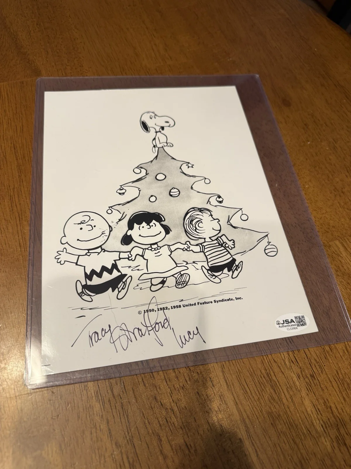 See title — TRACY STRATFORD SIGNED AUTHENTIC PEANUTS 'LUCY VAN PELT' 7x9.5 PHOTO JSA #2, image 3