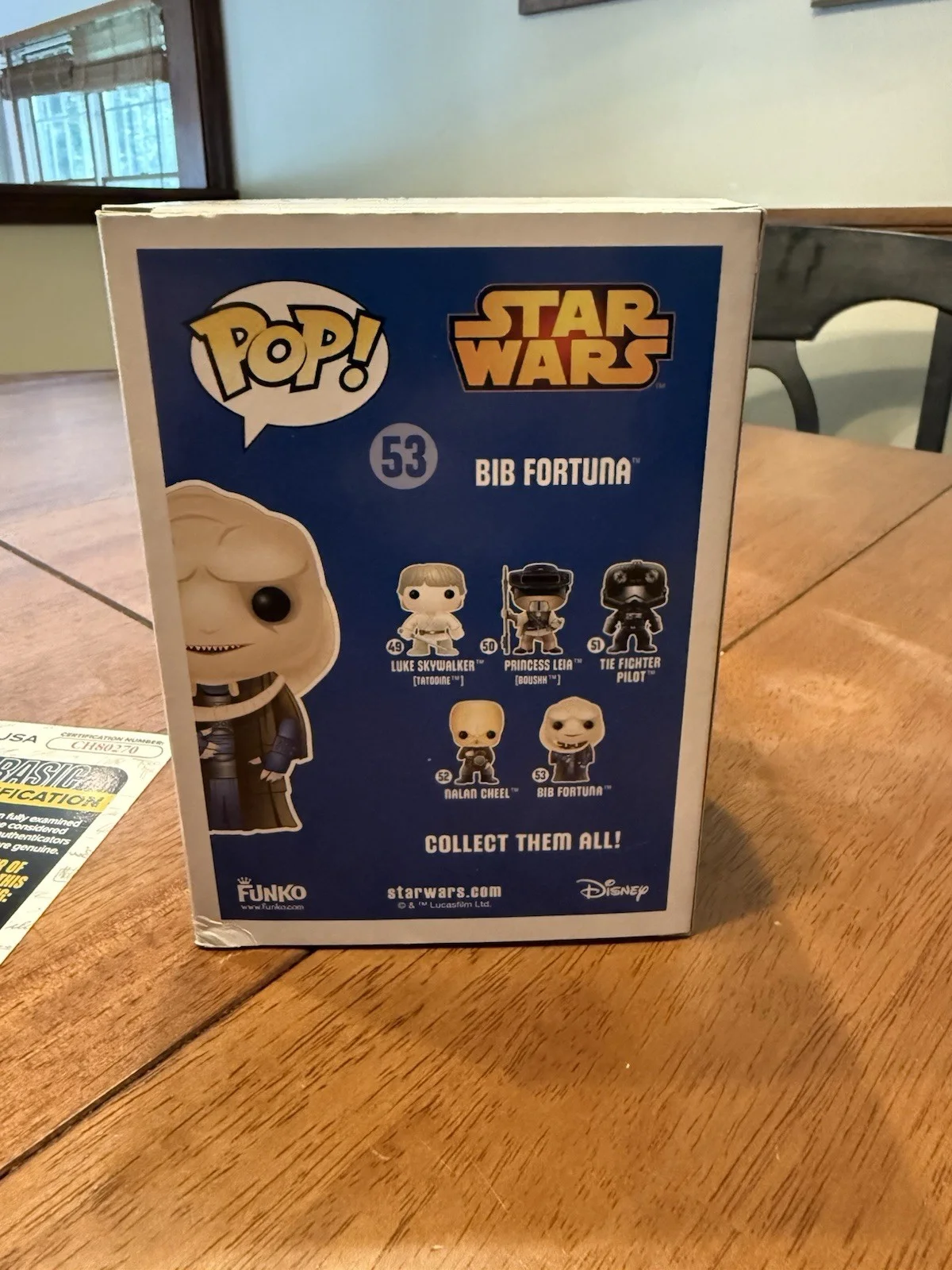Michael Carter — 💎Funko Pop! 53 Bib Fortuna, Star Wars / Signed Michael Carter JSA, image 5