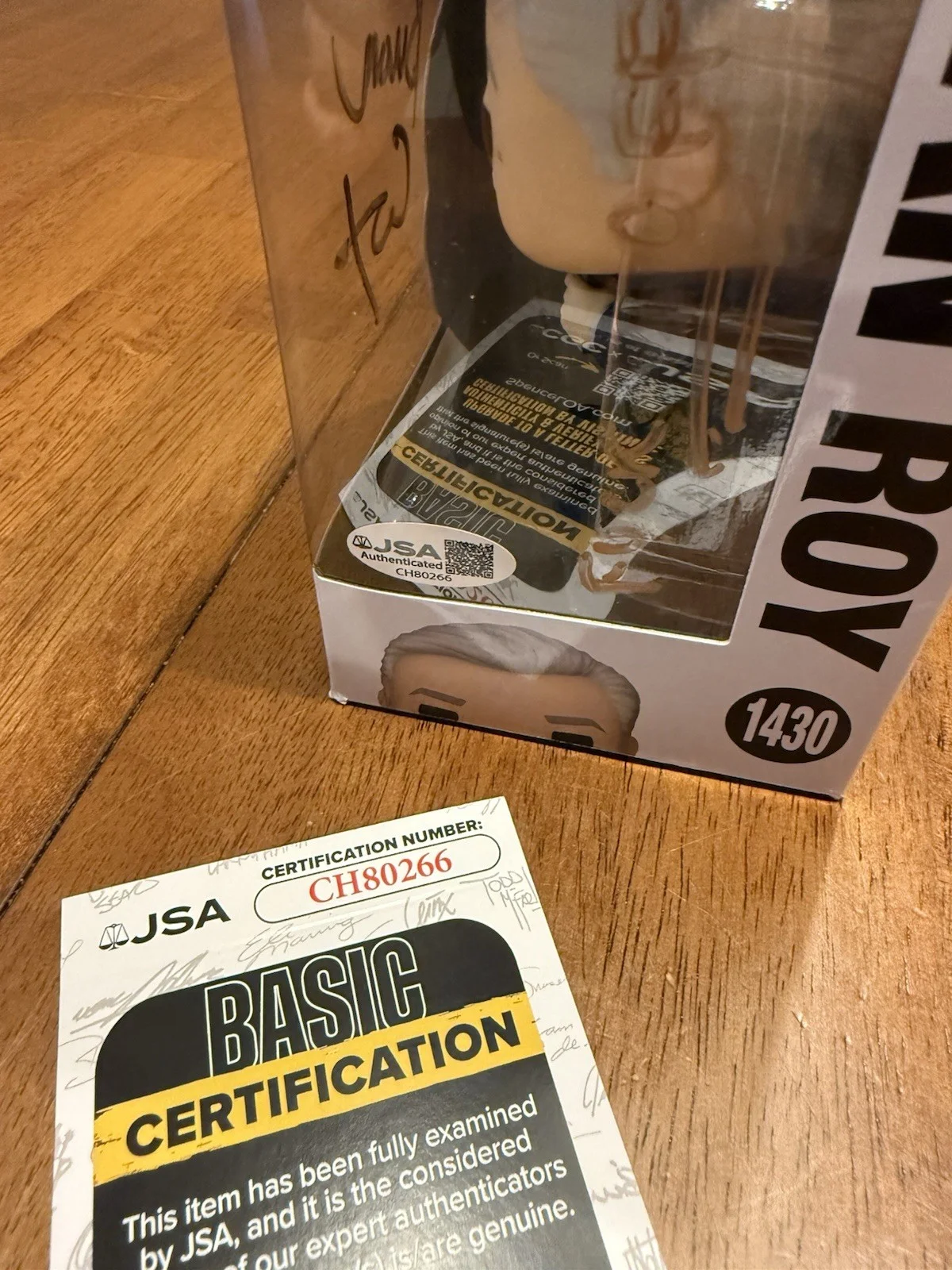 Brian Cox — Signed Funko Pop #1430 - Succession - Logan Roy - Brian Cox COA JSA, image 5